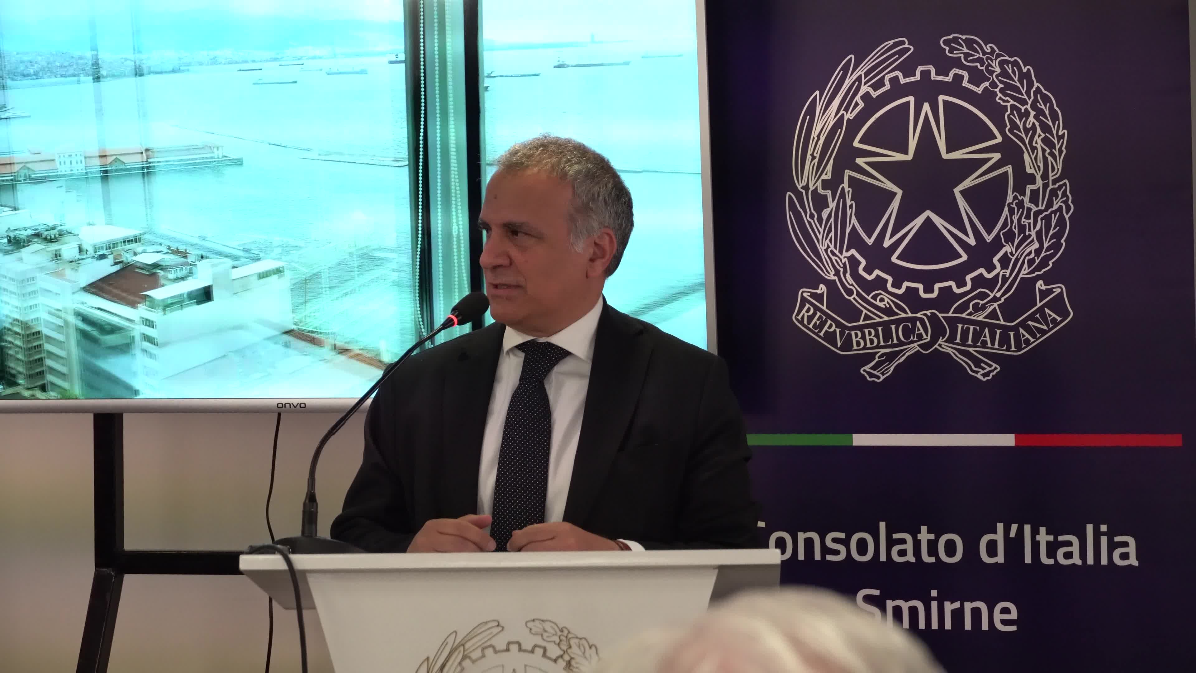 Italian Consulate opening ceremony with ambassador of Italy and Governor of Izmir, Turkey 