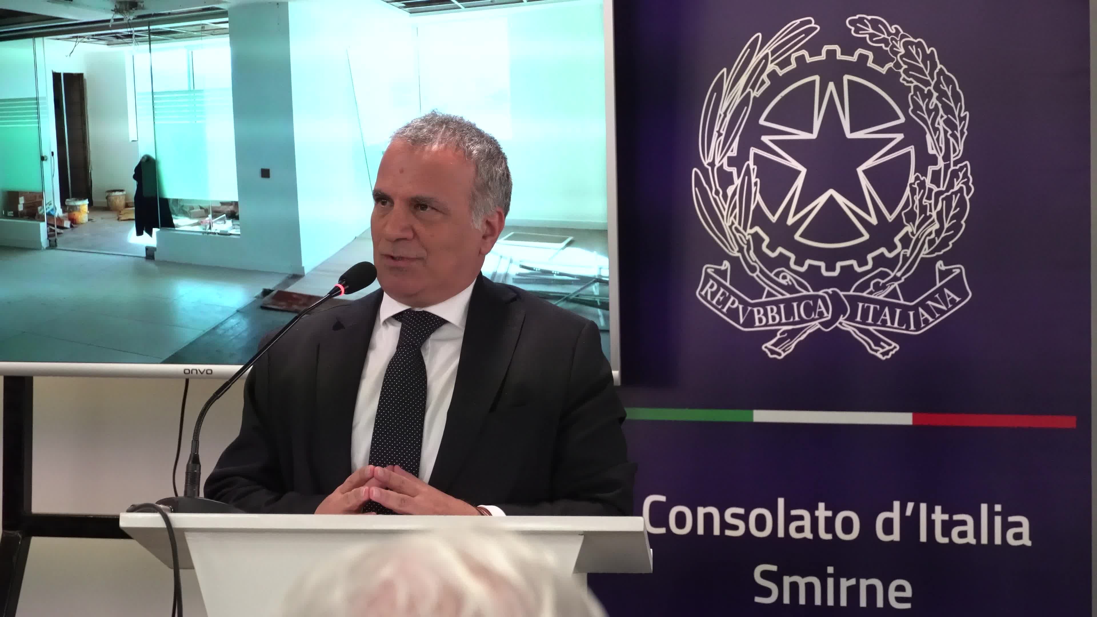 Italian Consulate opening ceremony with ambassador of Italy and Governor of Izmir, Turkey 