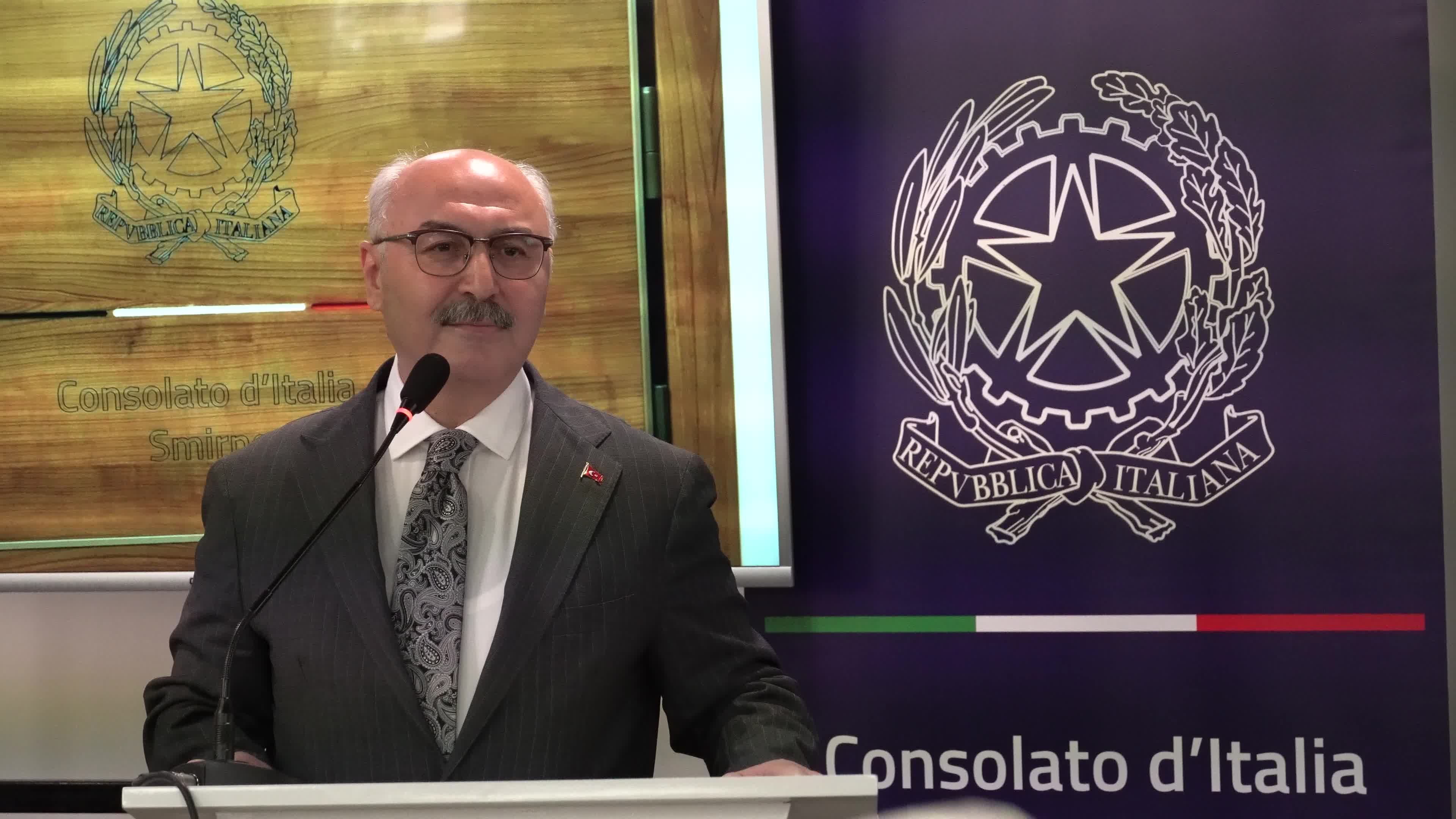 Italian Consulate opening ceremony with ambassador of Italy and Governor of Izmir, Turkey 