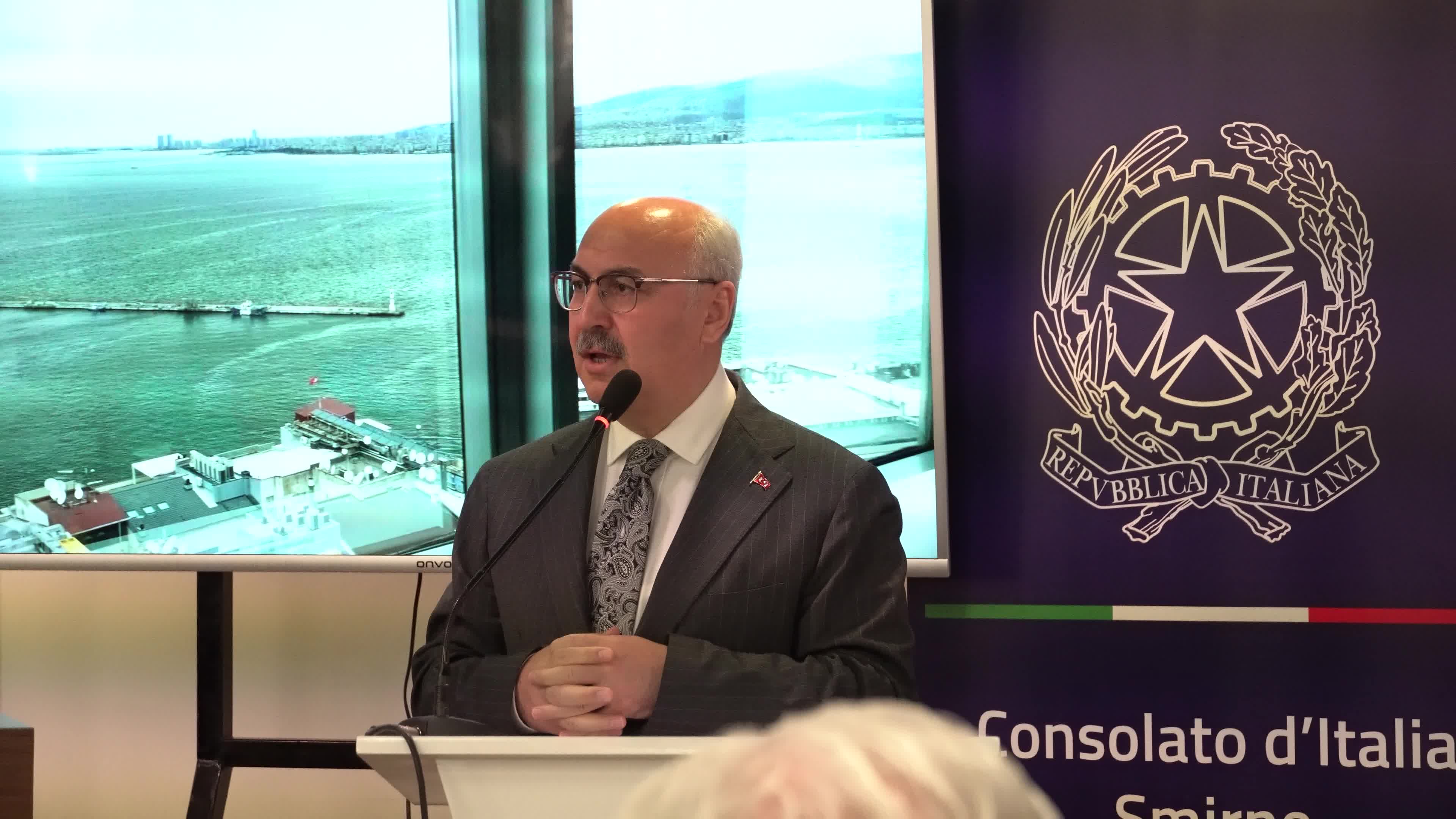 Italian Consulate opening ceremony with ambassador of Italy and Governor of Izmir, Turkey 