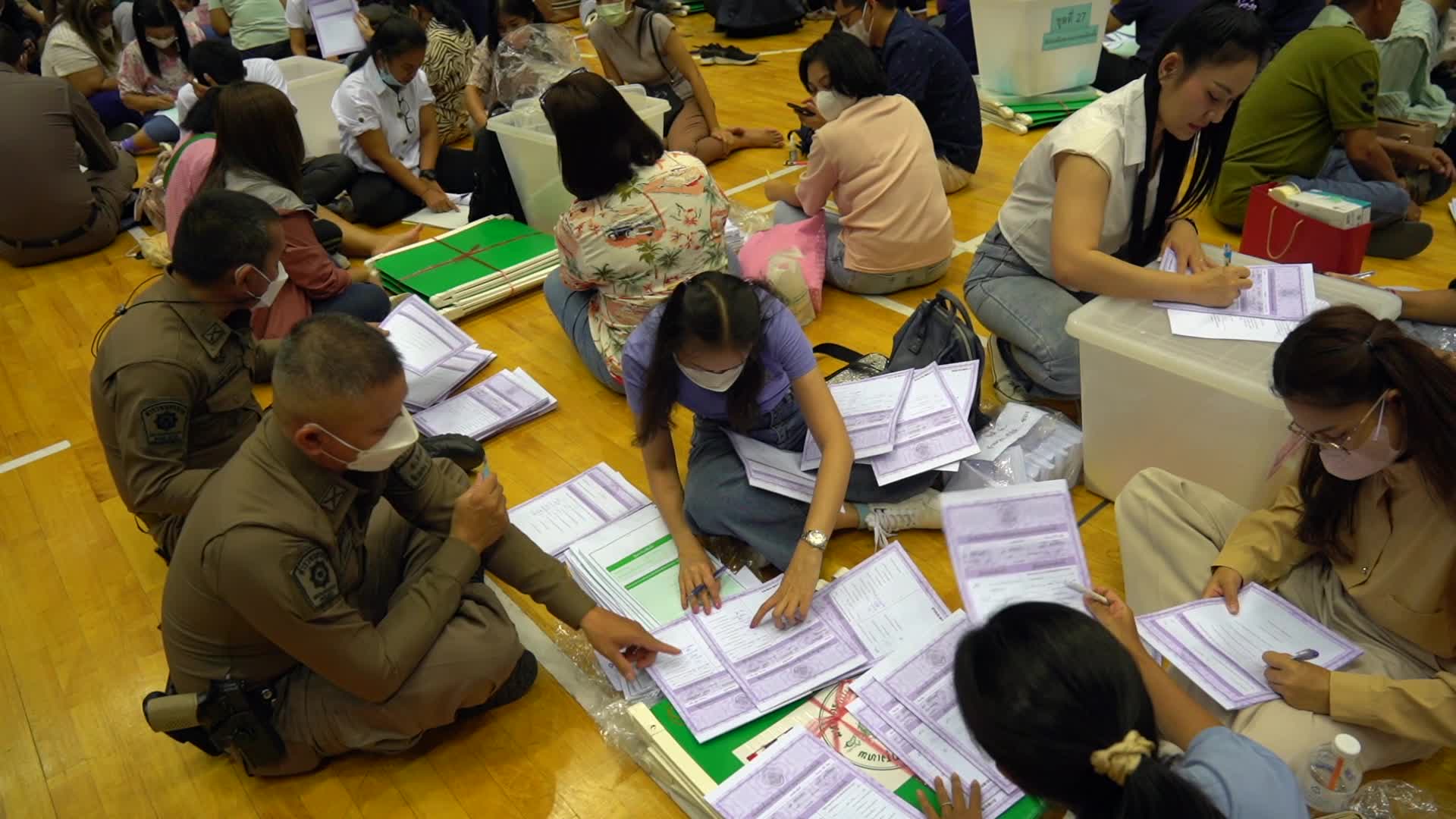 Preparation Advance Voting For The Election in Thailand.