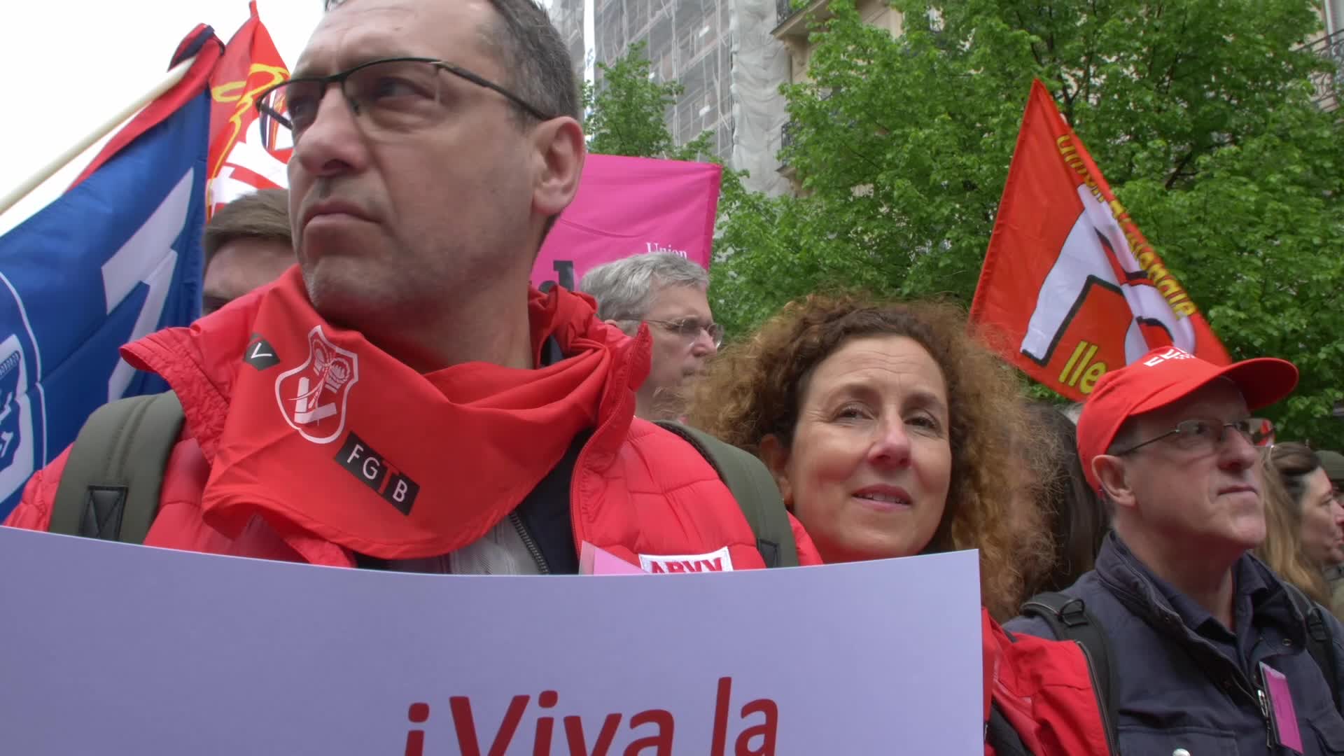 Clashes at the 1 May rally in Paris, France