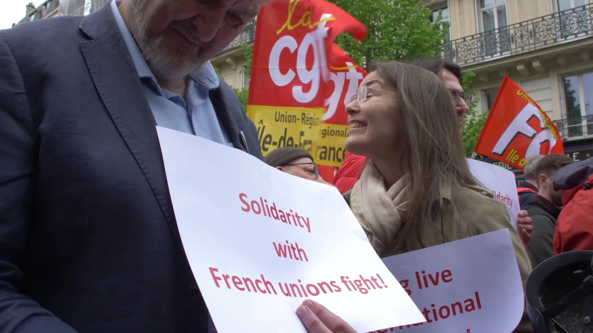 Clashes at the 1 May rally in Paris, France
