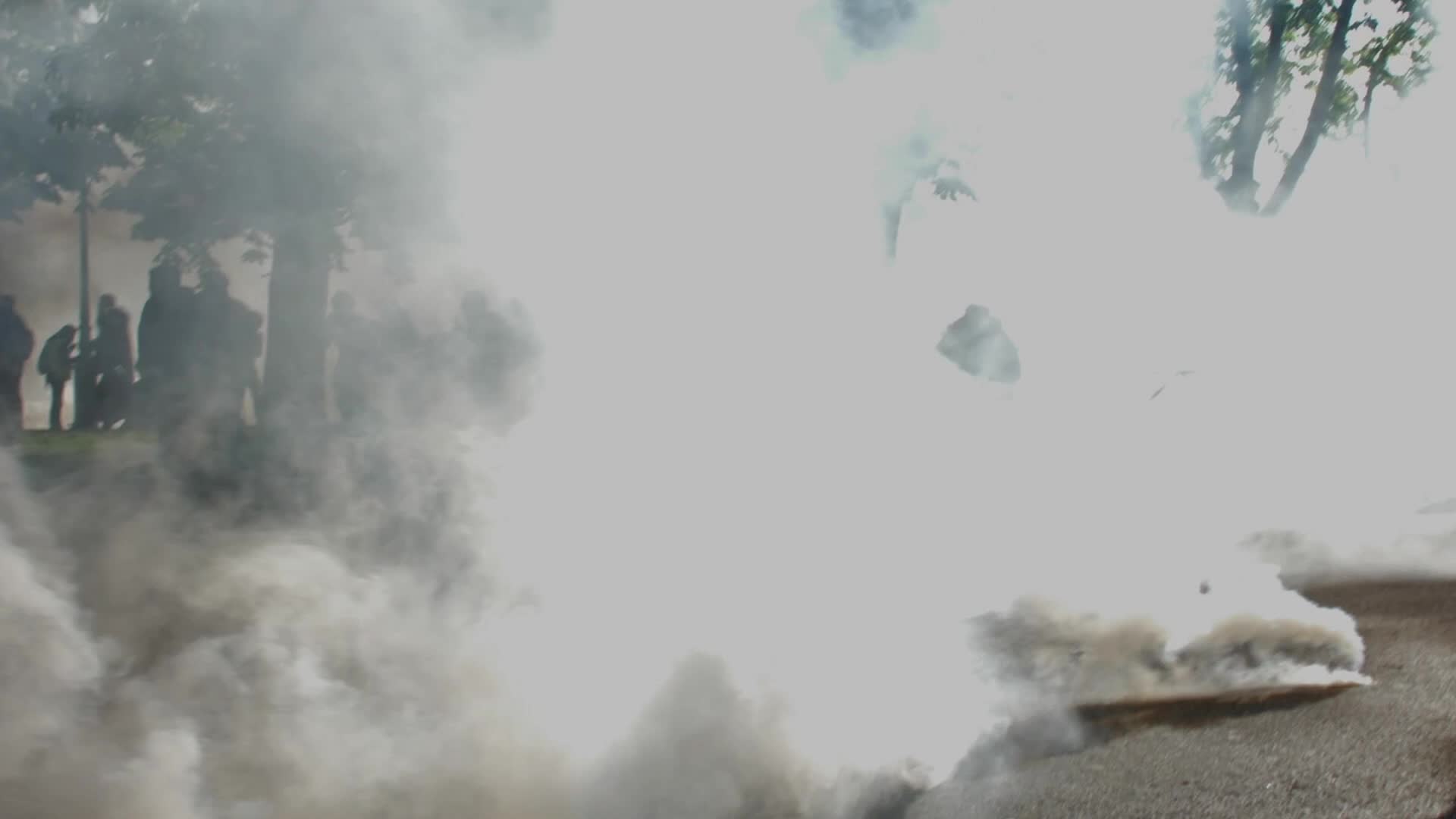 Clashes at the 1 May rally in Paris, France