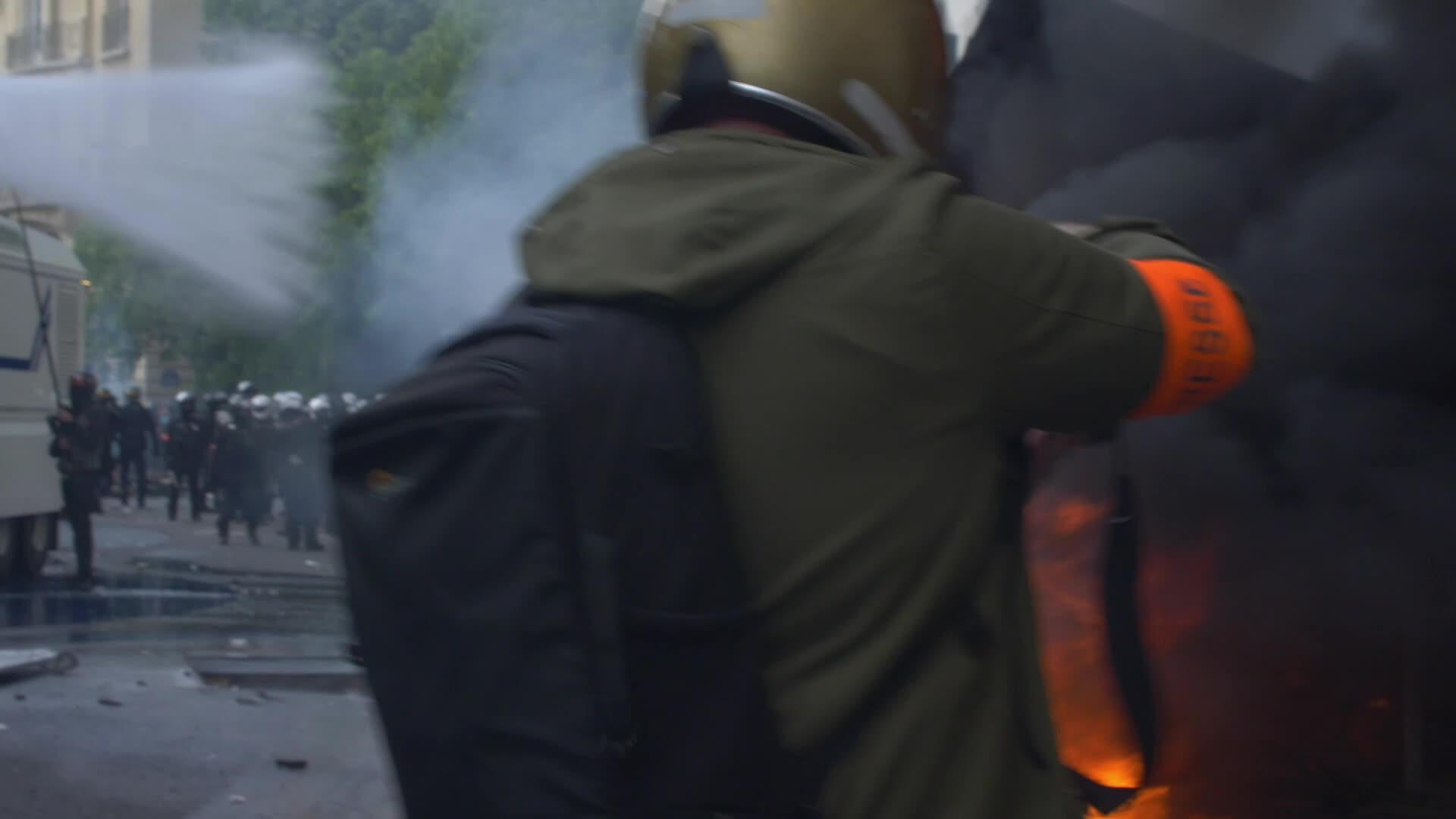 Clashes at the 1 May rally in Paris, France