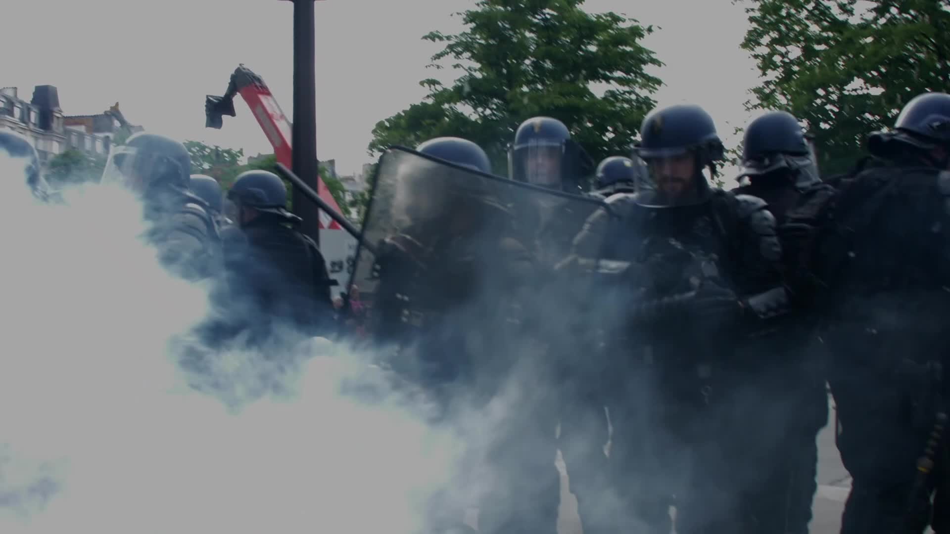 Clashes at the 1 May rally in Paris, France