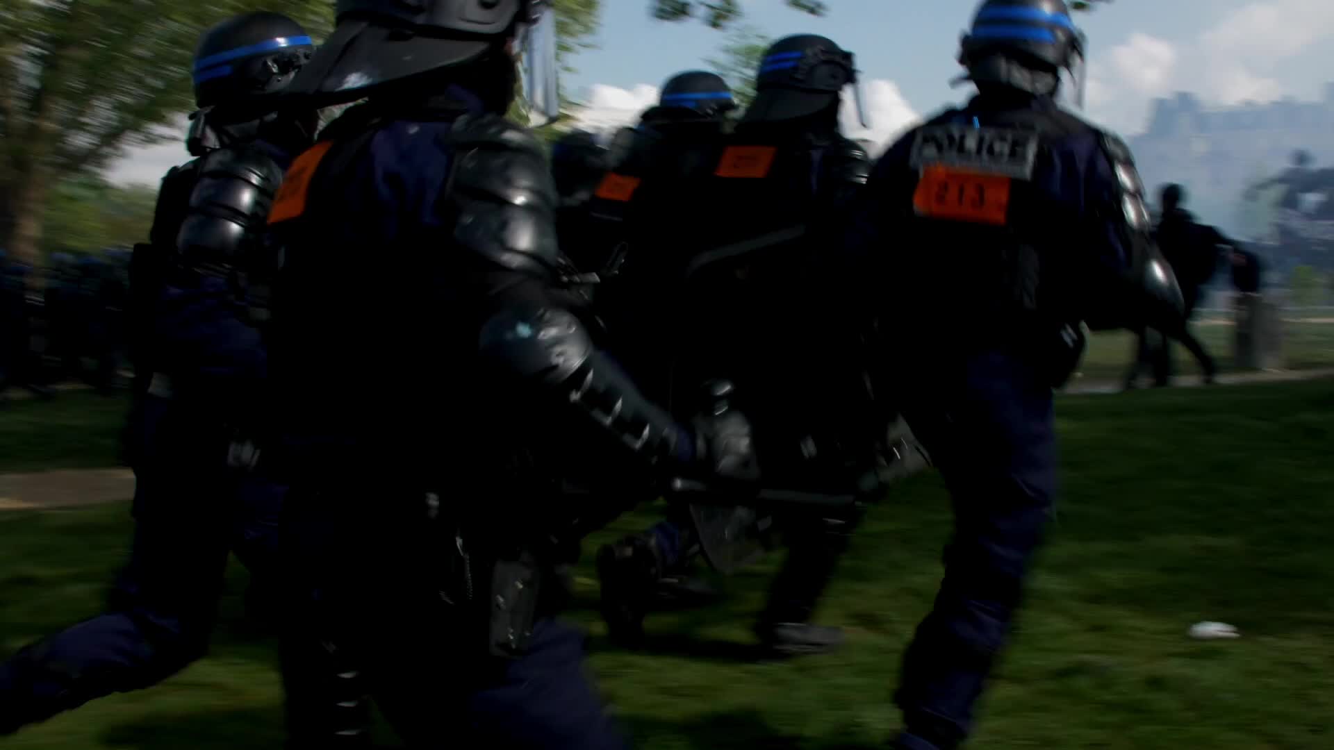 Clashes at the 1 May rally in Paris, France