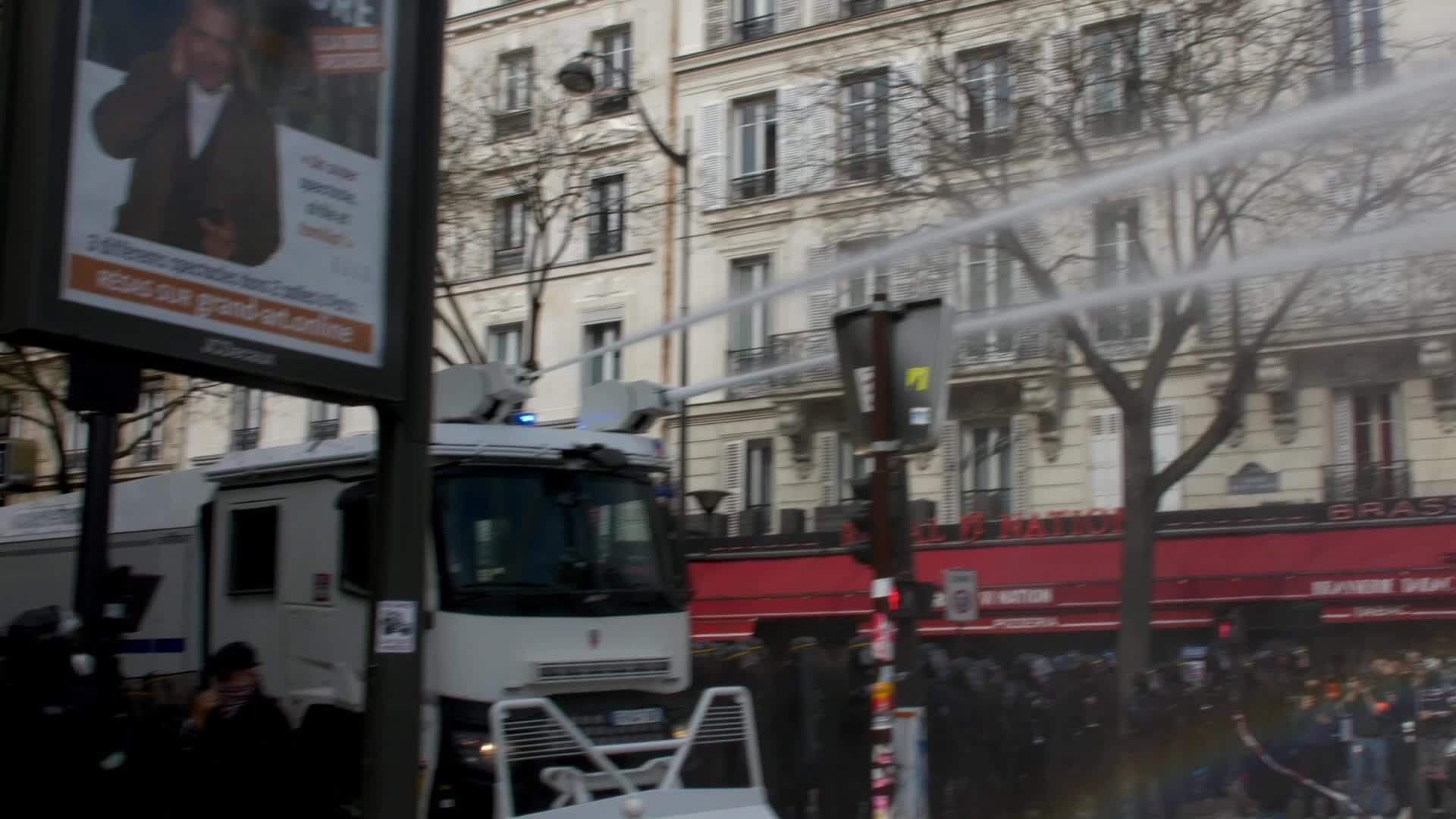 Clashes at the 1 May rally in Paris, France