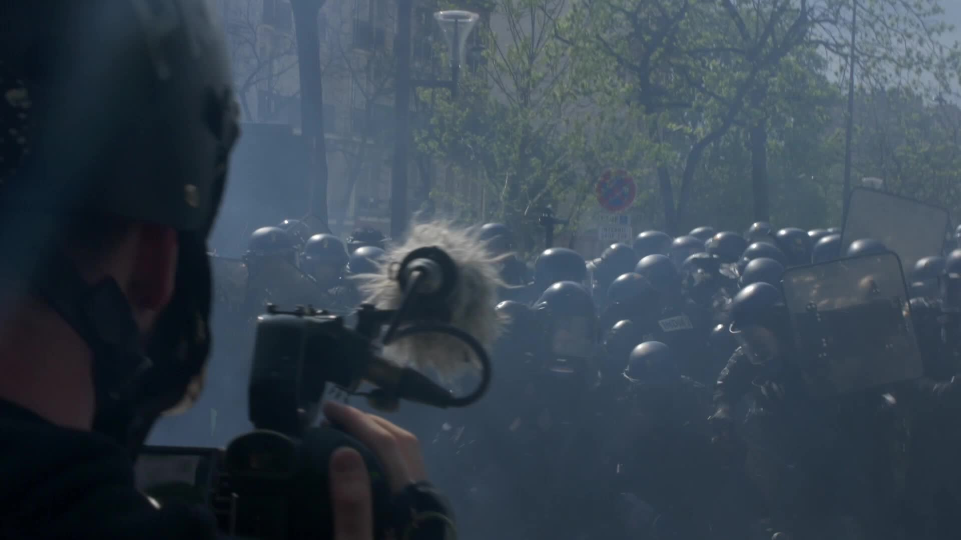 Clashes at the 1 May rally in Paris, France
