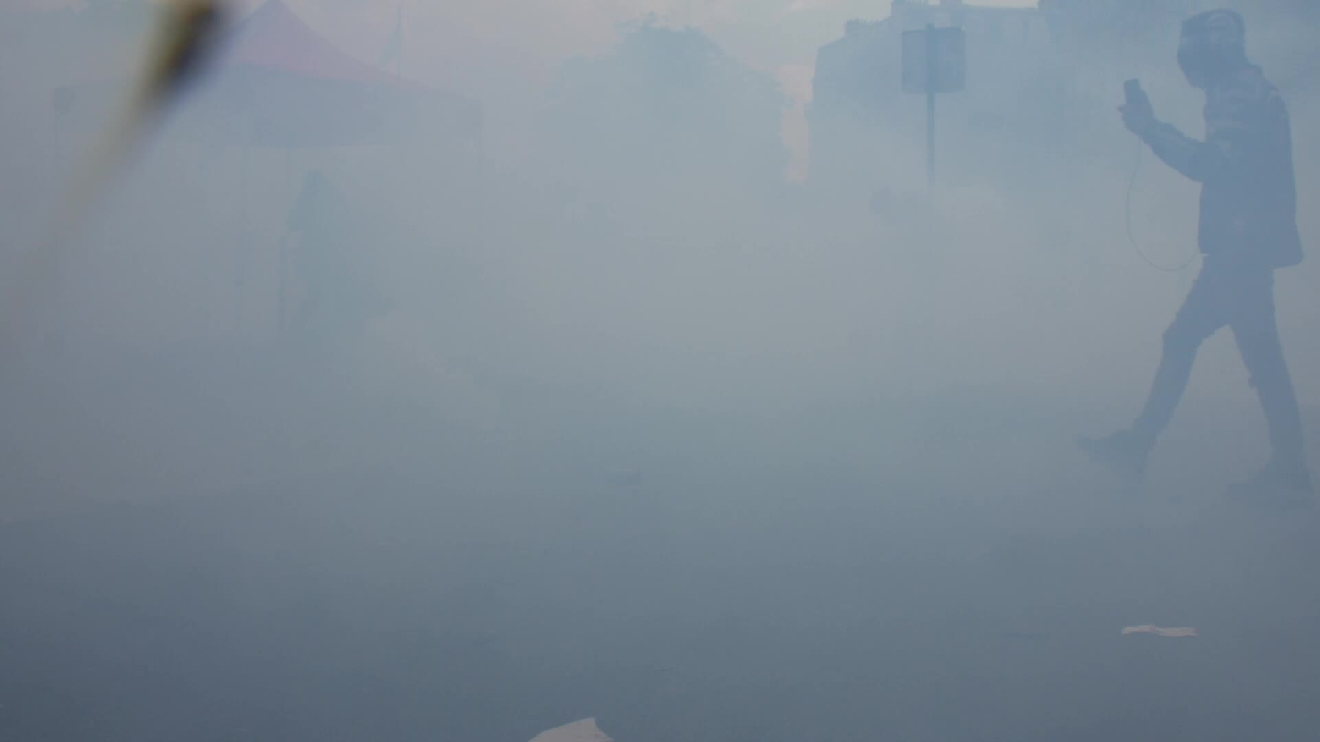 Clashes at the 1 May rally in Paris, France
