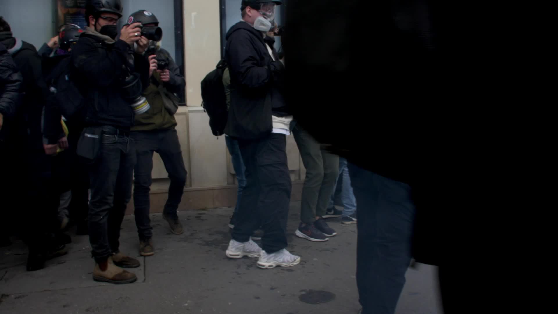 Clashes at the 1 May rally in Paris, France