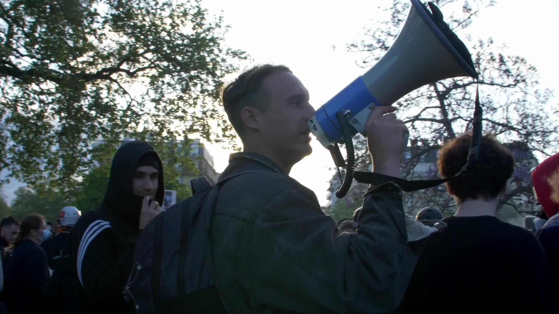 Clashes at the 1 May rally in Paris, France