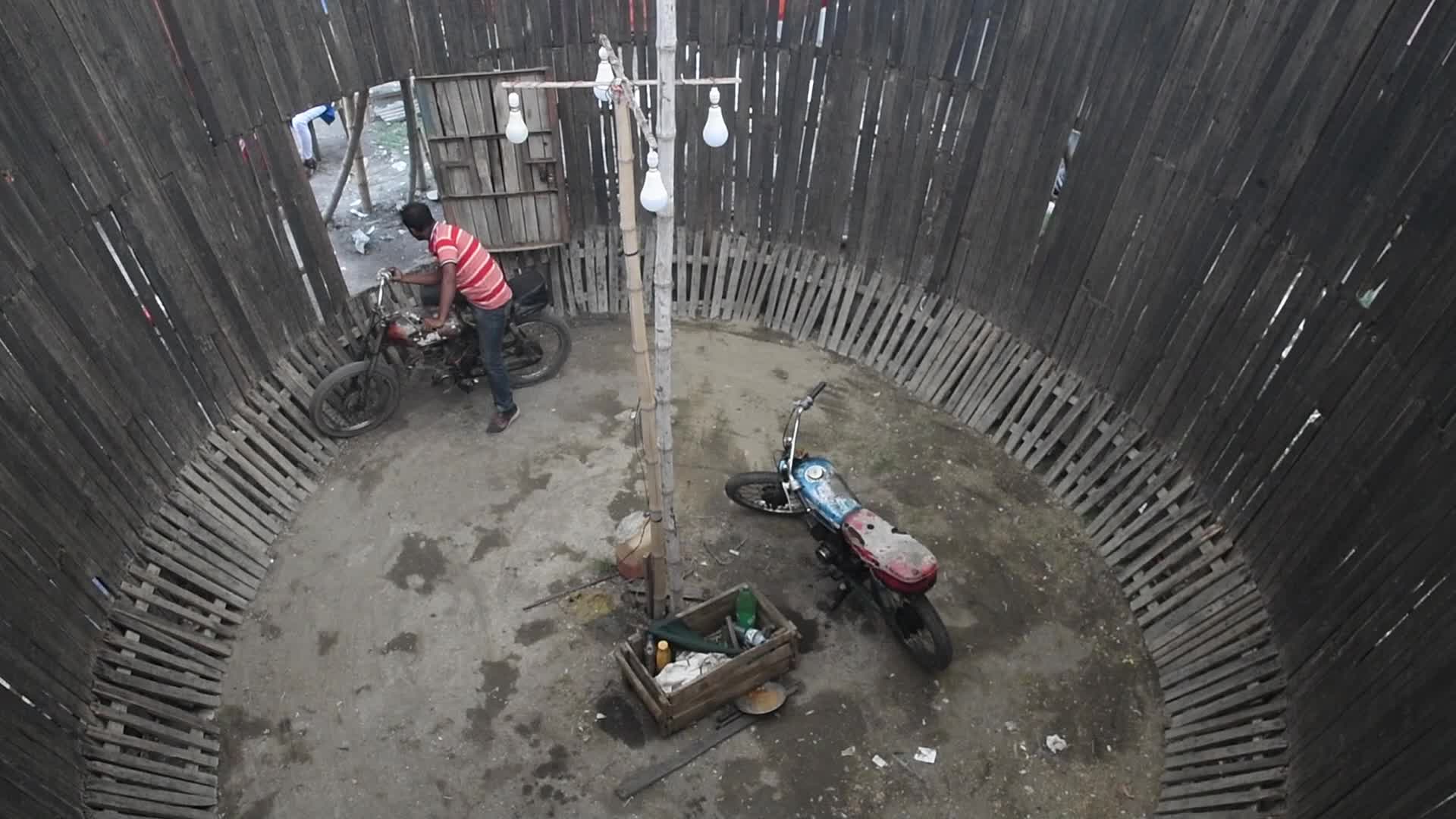 Traditional Bike Stunt Show In Dhaka