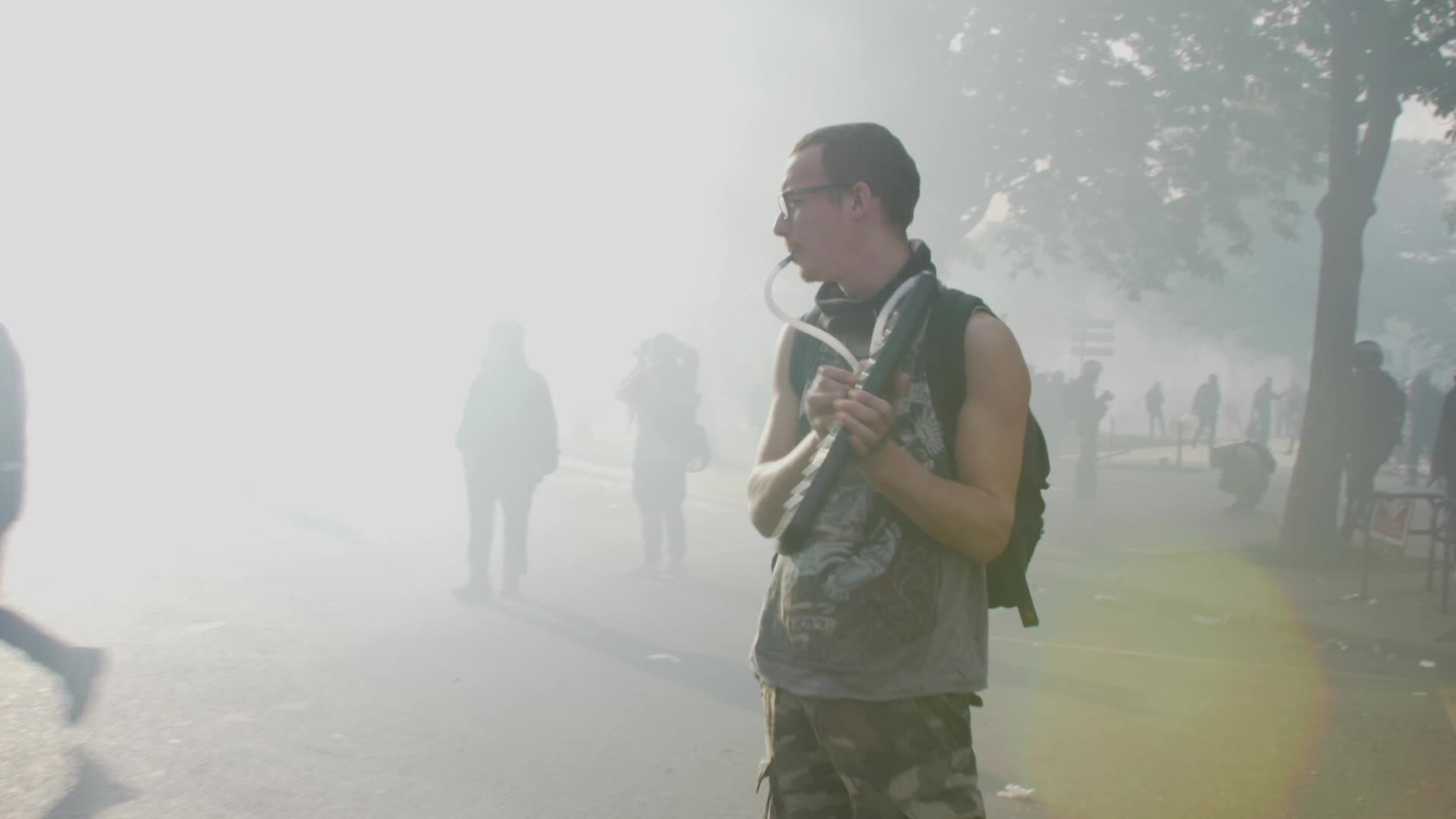 Clashes at the 1 May rally in Paris, France