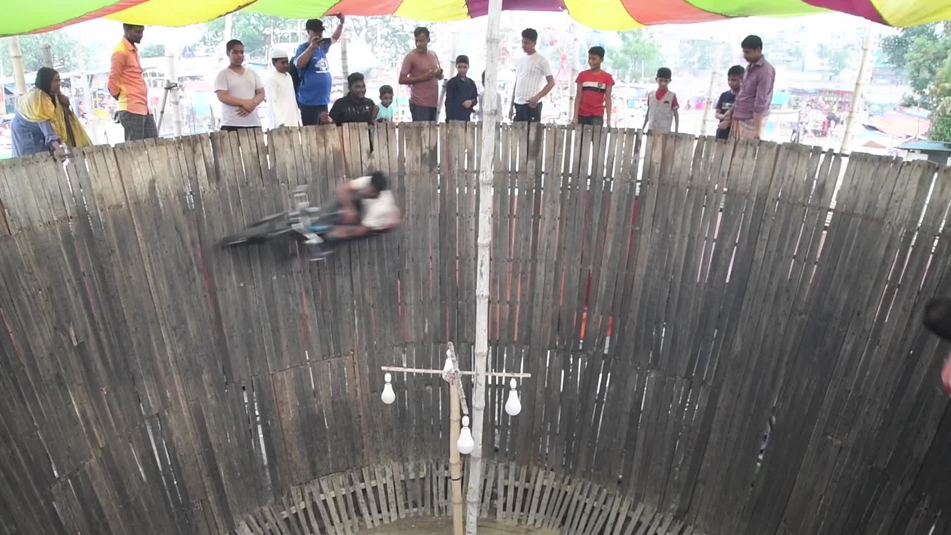 Traditional Bike Stunt Show In Dhaka