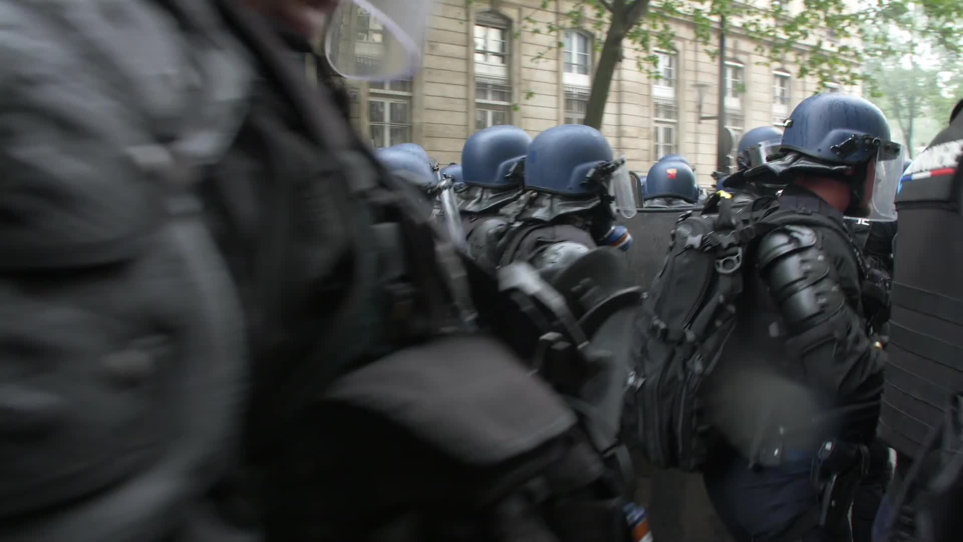Clashes at the 1 May rally in Paris, France