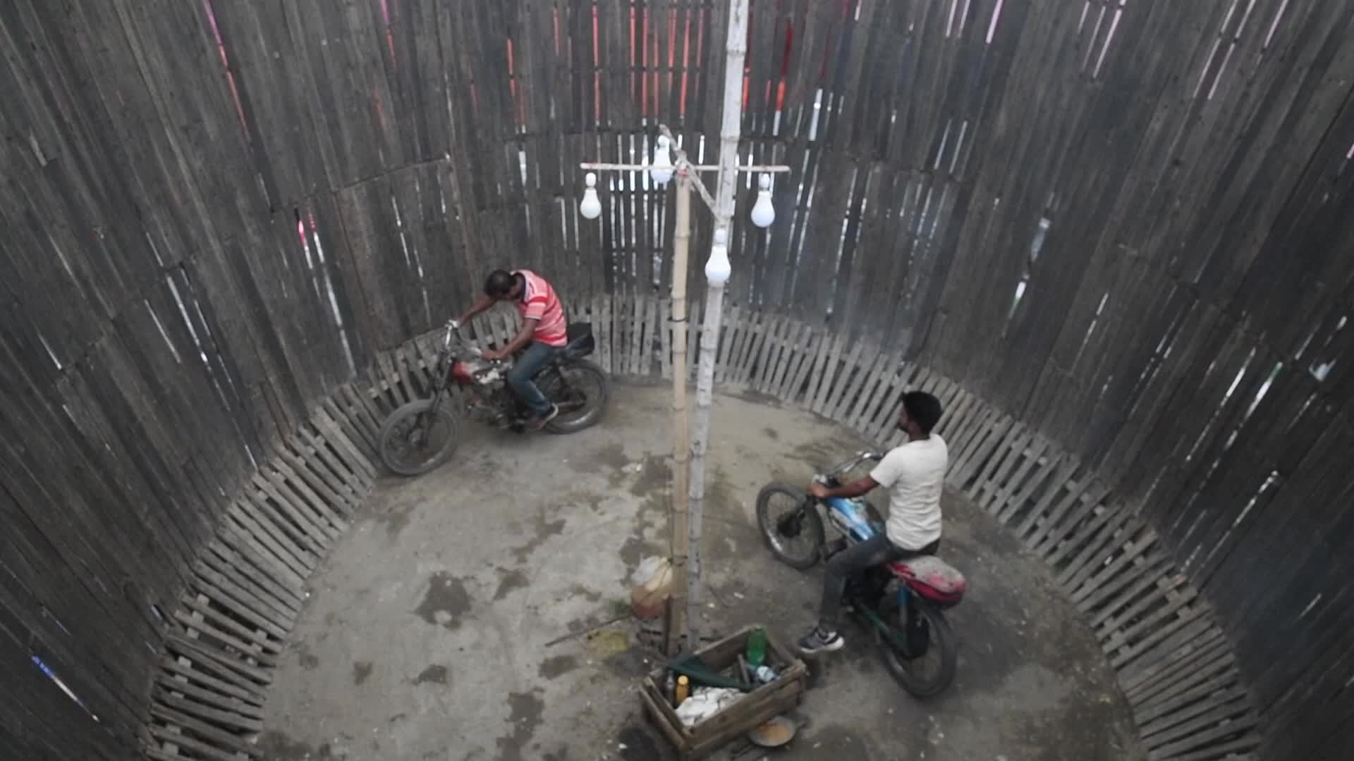 Traditional Bike Stunt Show In Dhaka
