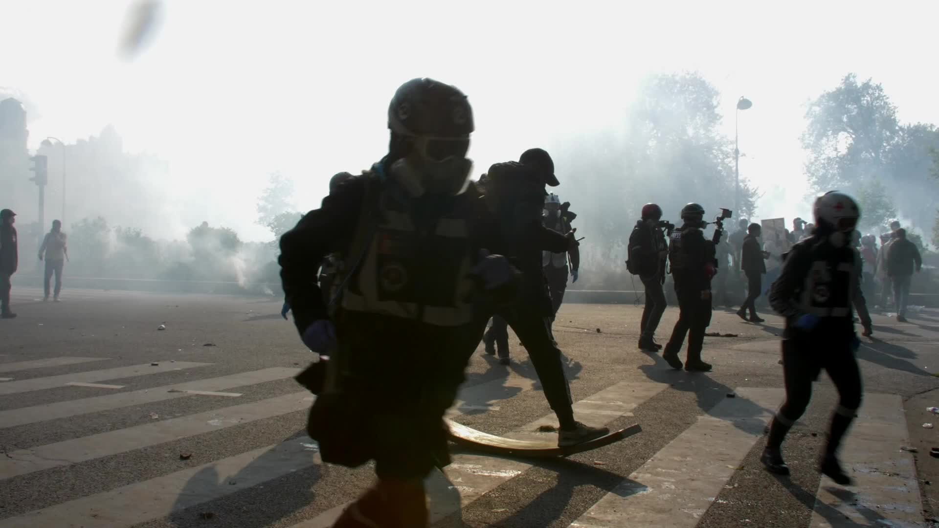 Clashes at the 1 May rally in Paris, France