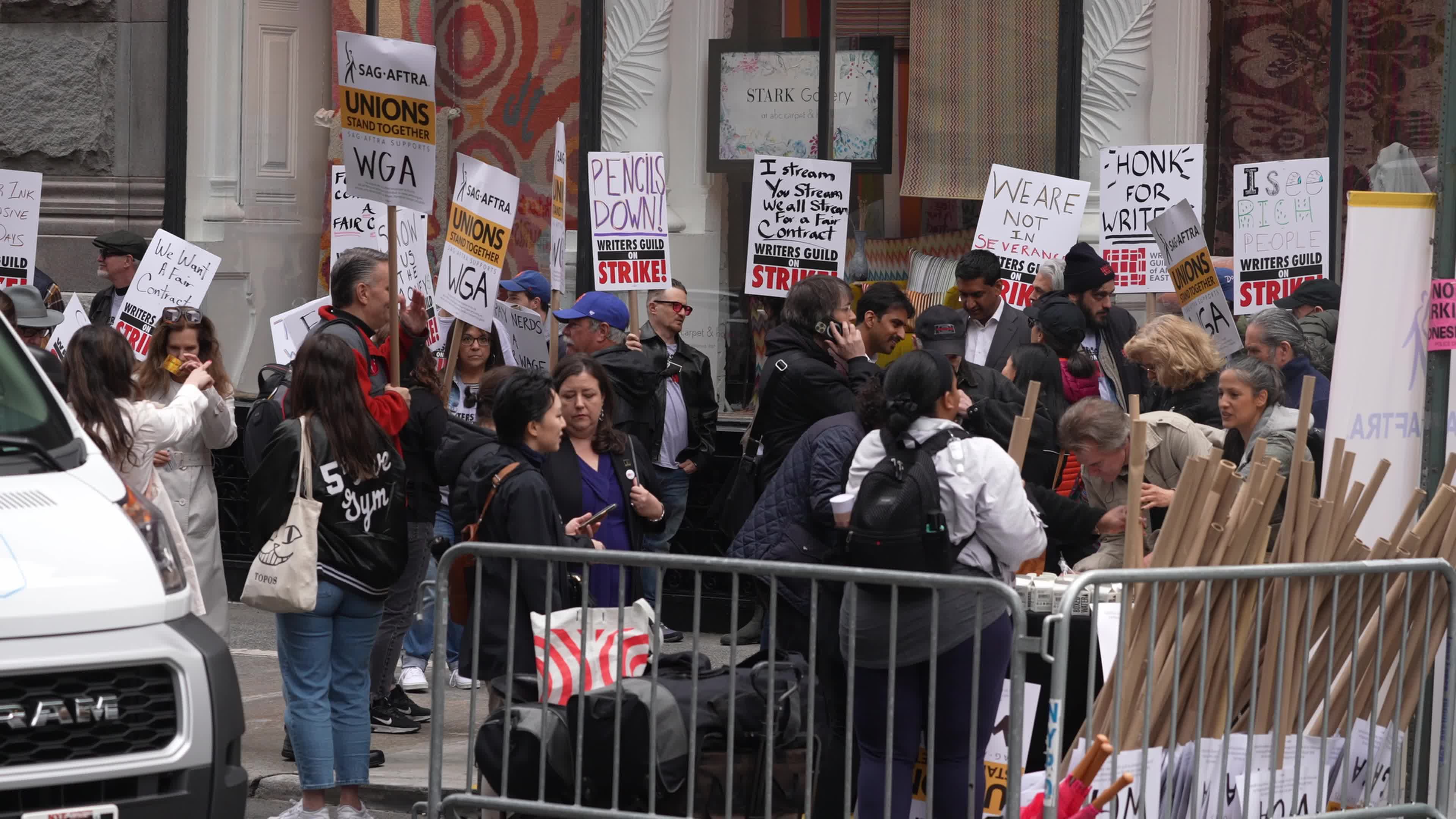 Writers Guild of America Strike in NYC