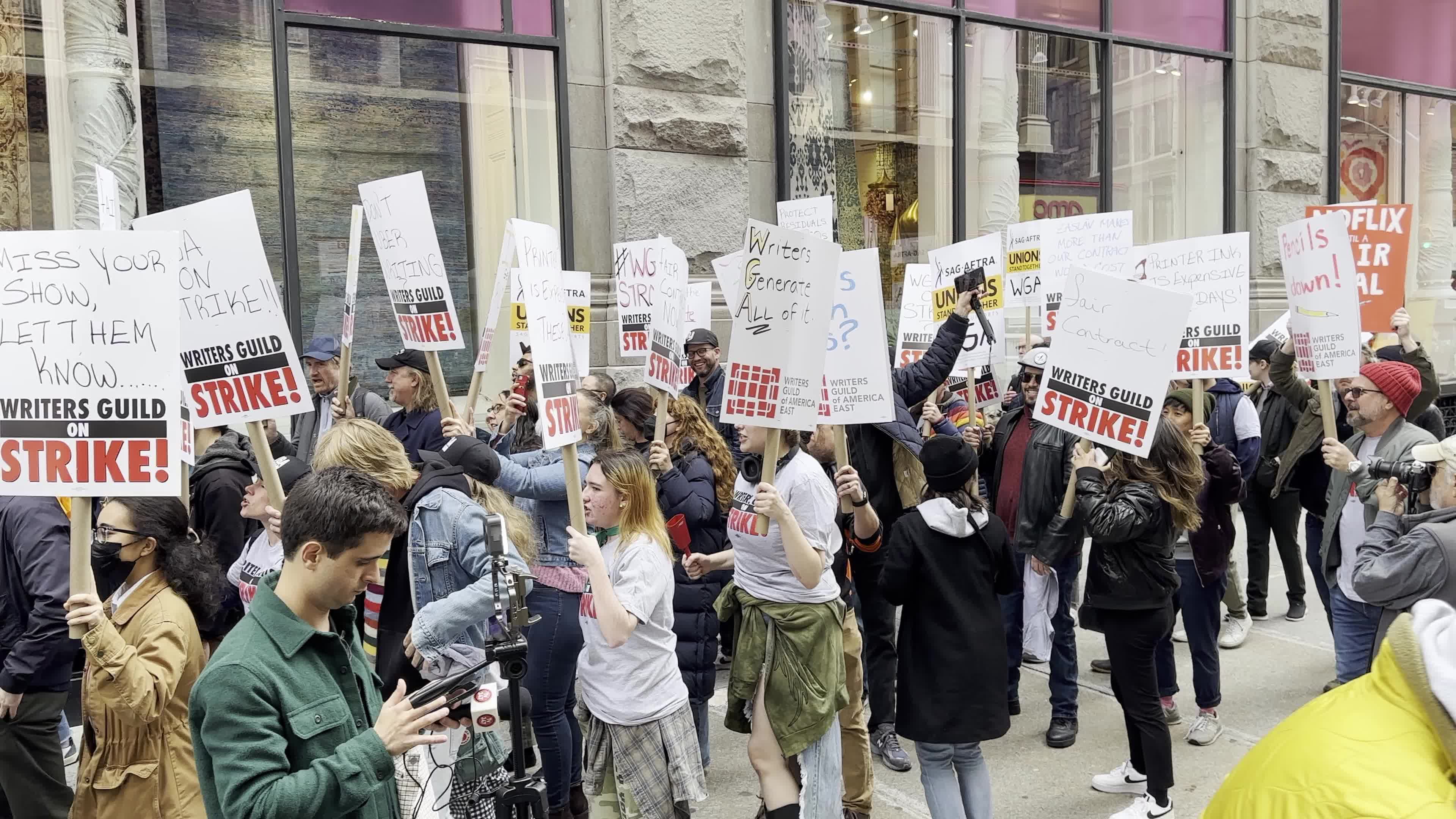 Writers Guild of America Strike in NYC