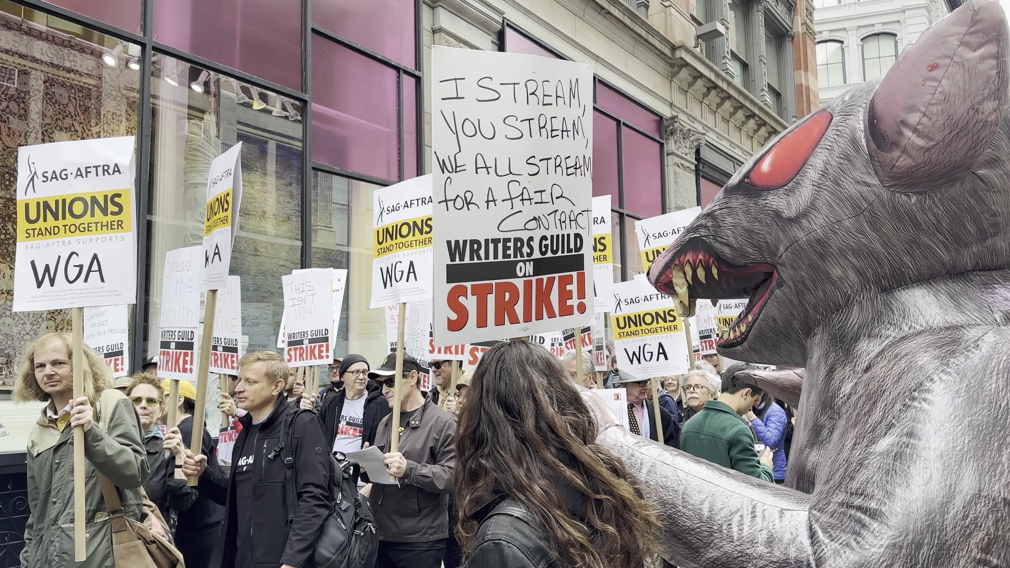 Writers Guild of America Strike in NYC