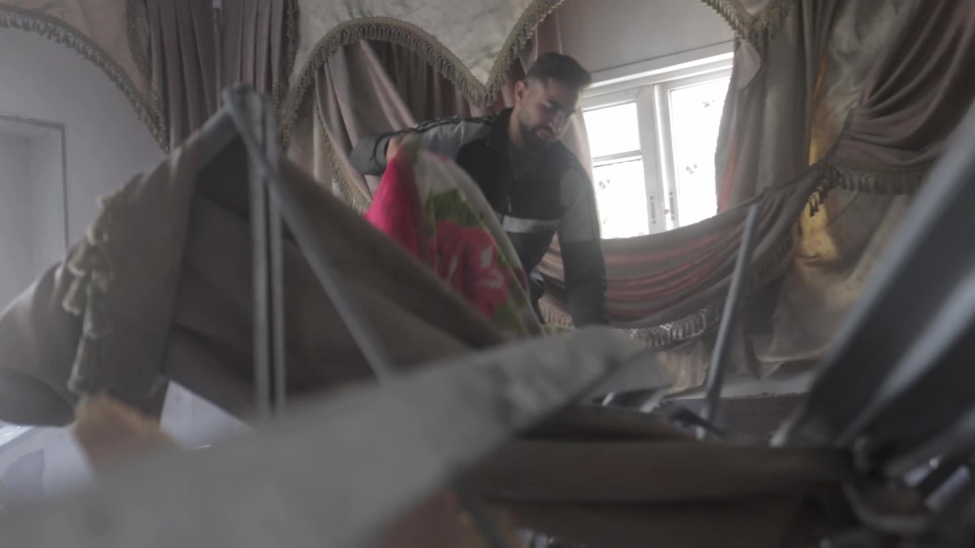 Palestinians inspect damage following Israeli air strikes