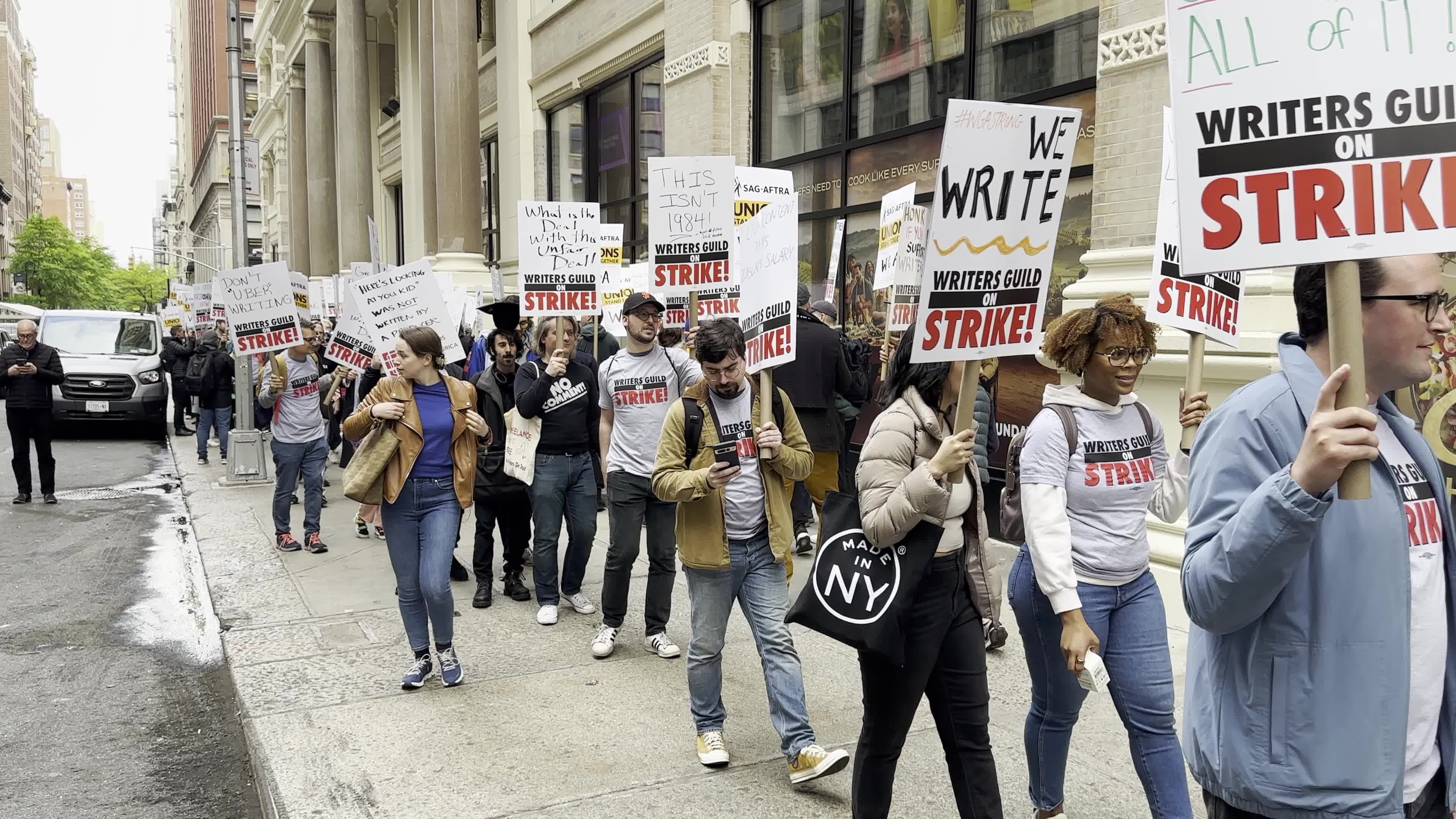 Writers Guild of America Strike in NYC