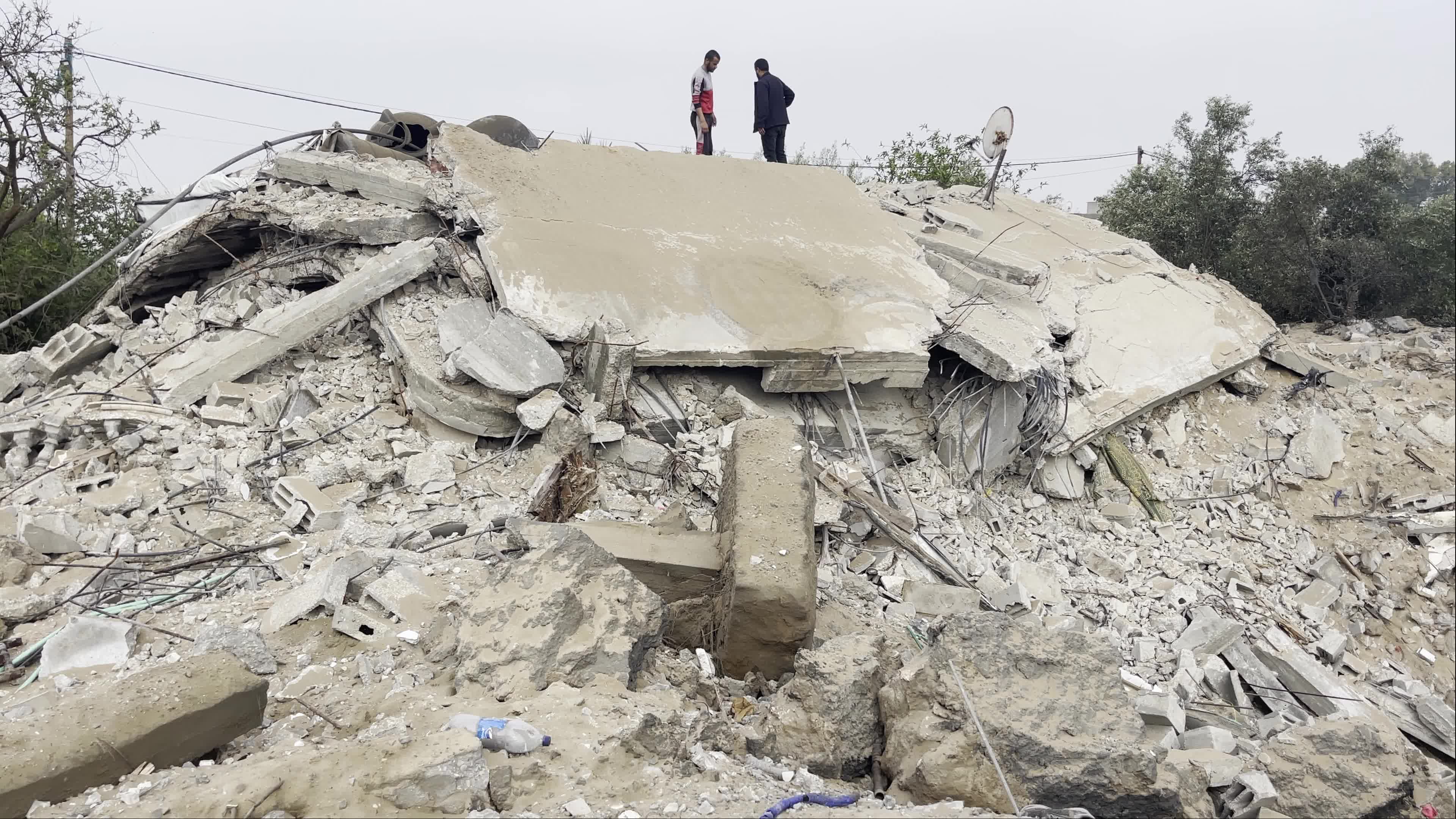 Aftermath of Israeli airstrike in Gaza, Palestine
