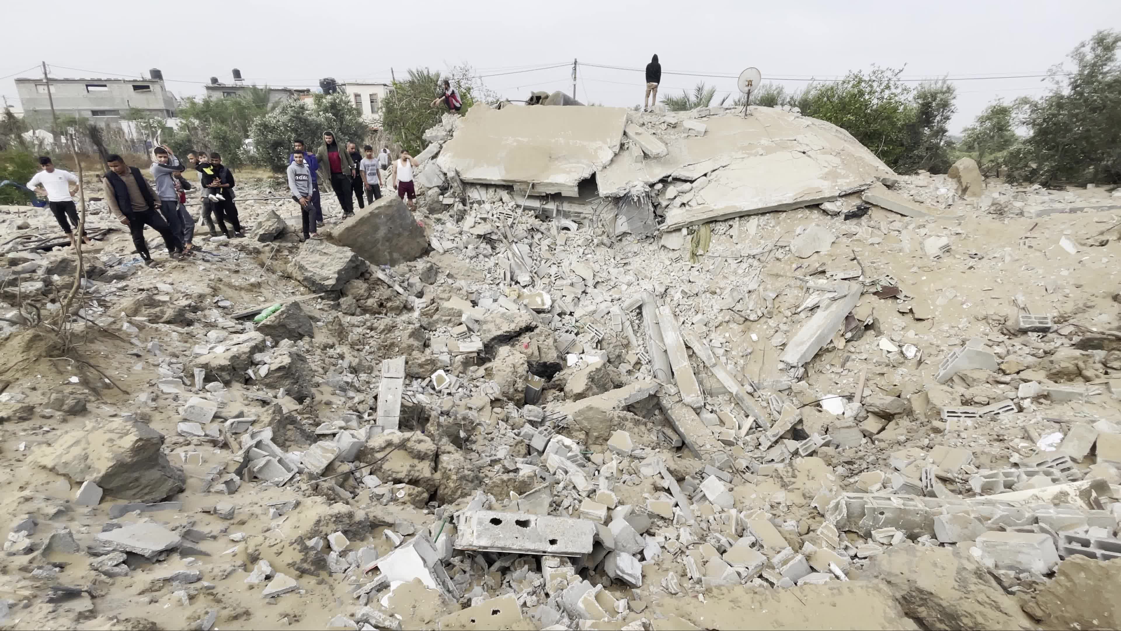 Aftermath of Israeli airstrike in Gaza, Palestine