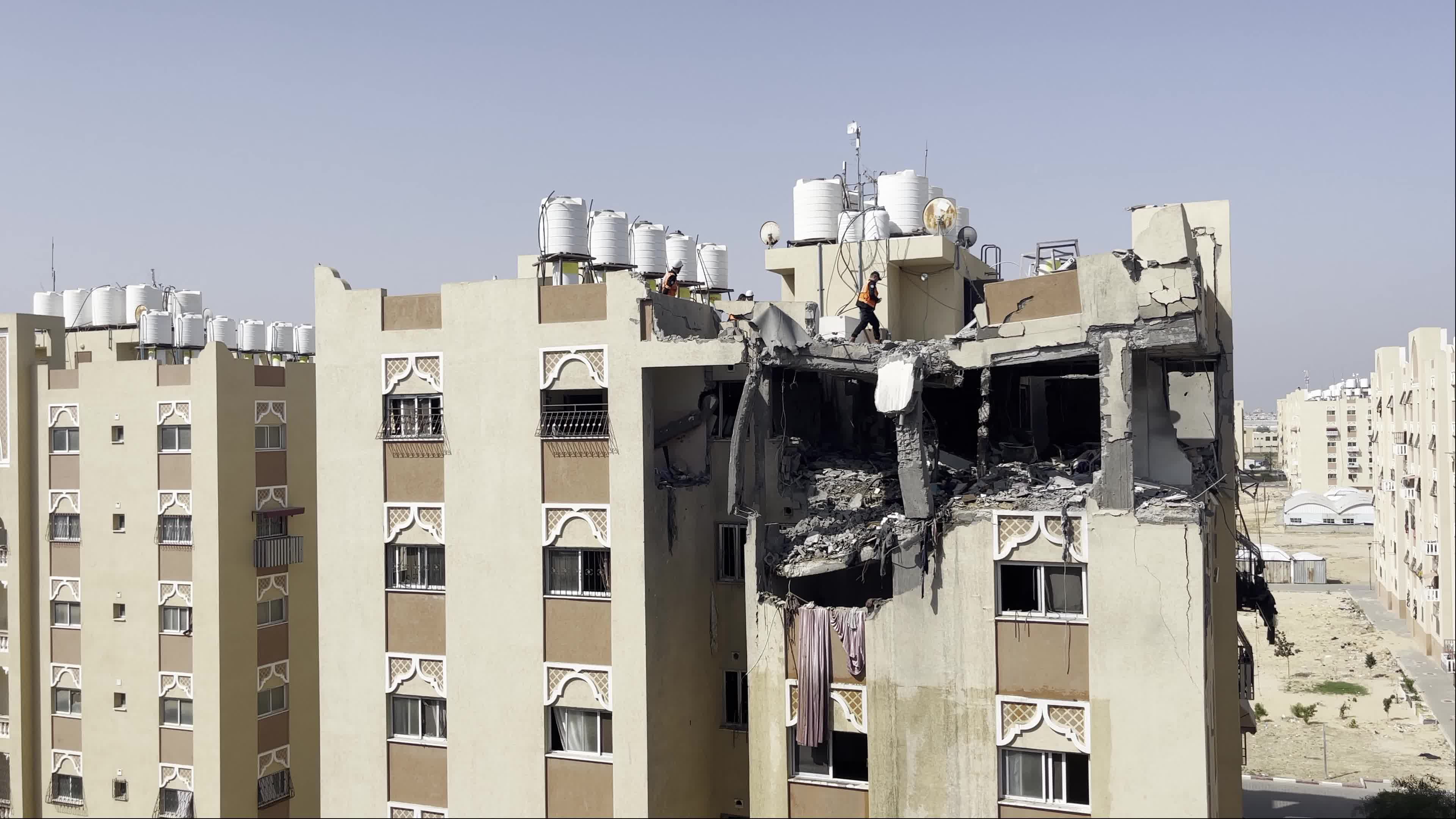 Aftermath of Israeli airstrike in Gaza, Palestine