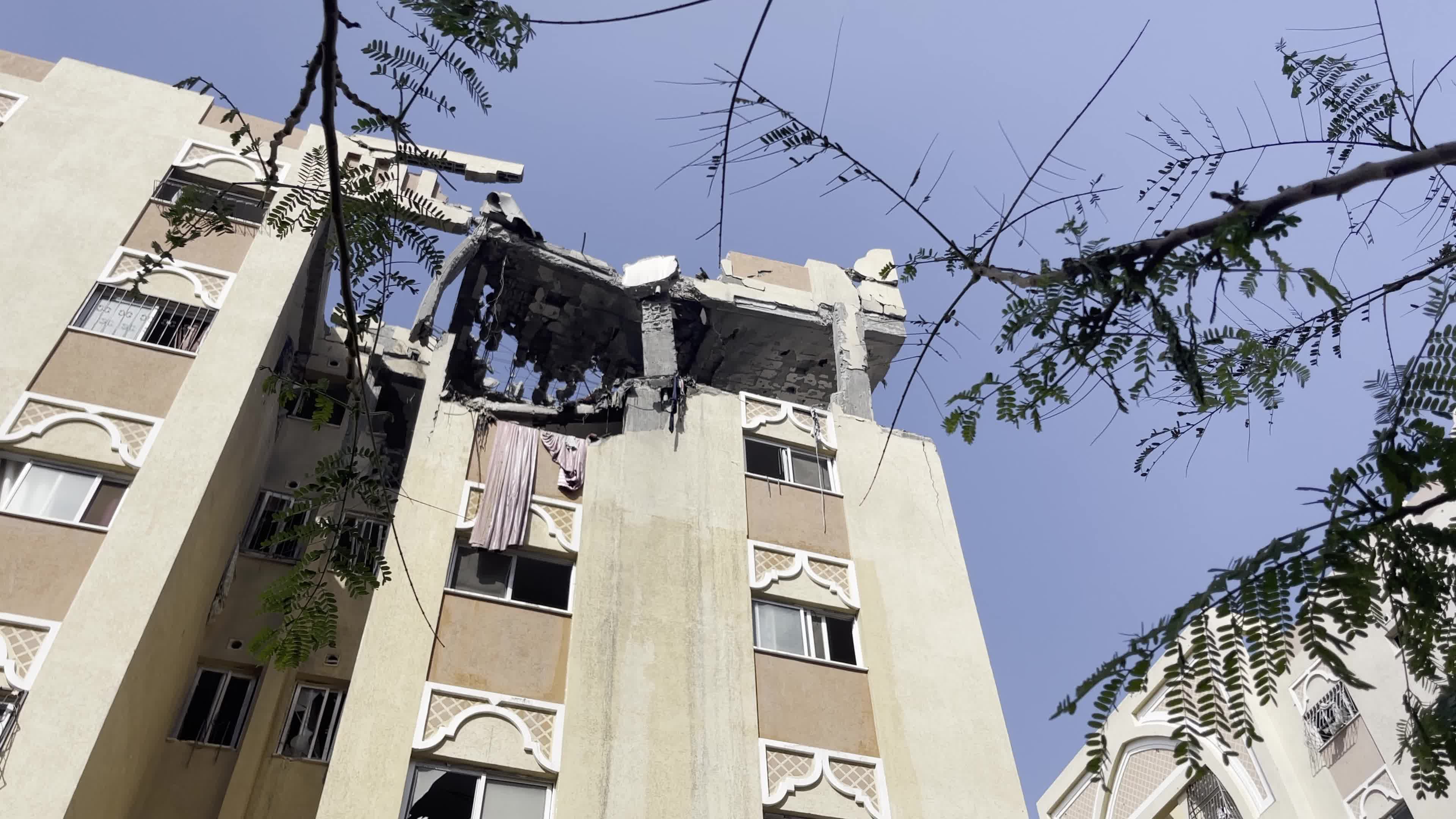 Aftermath of Israeli airstrike in Gaza, Palestine