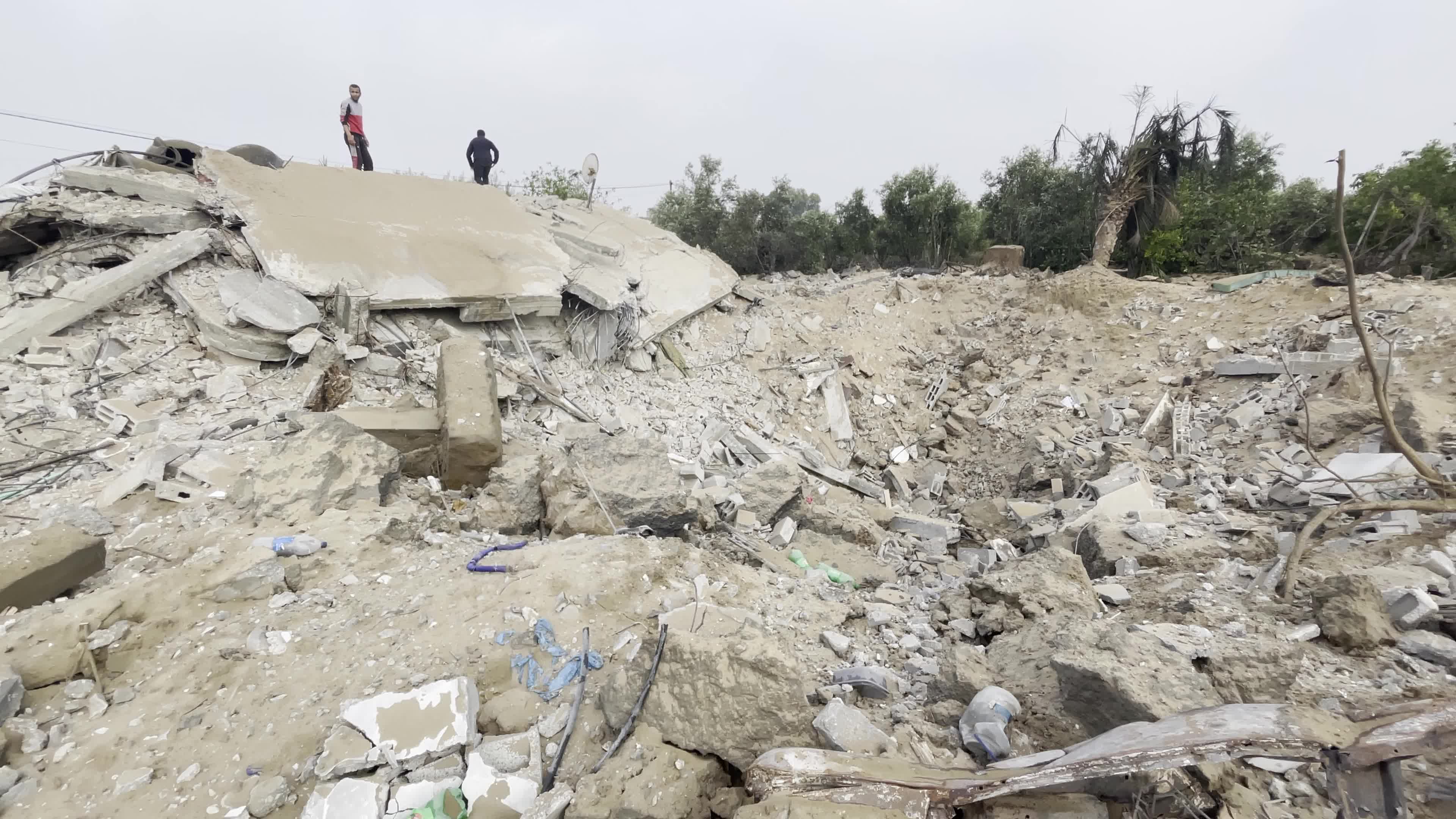 Aftermath of Israeli airstrike in Gaza, Palestine