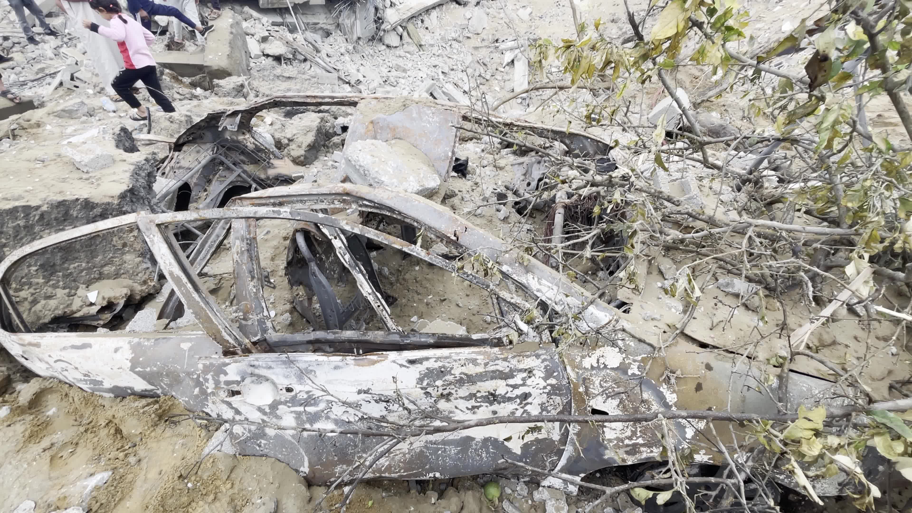 Aftermath of Israeli airstrike in Gaza, Palestine
