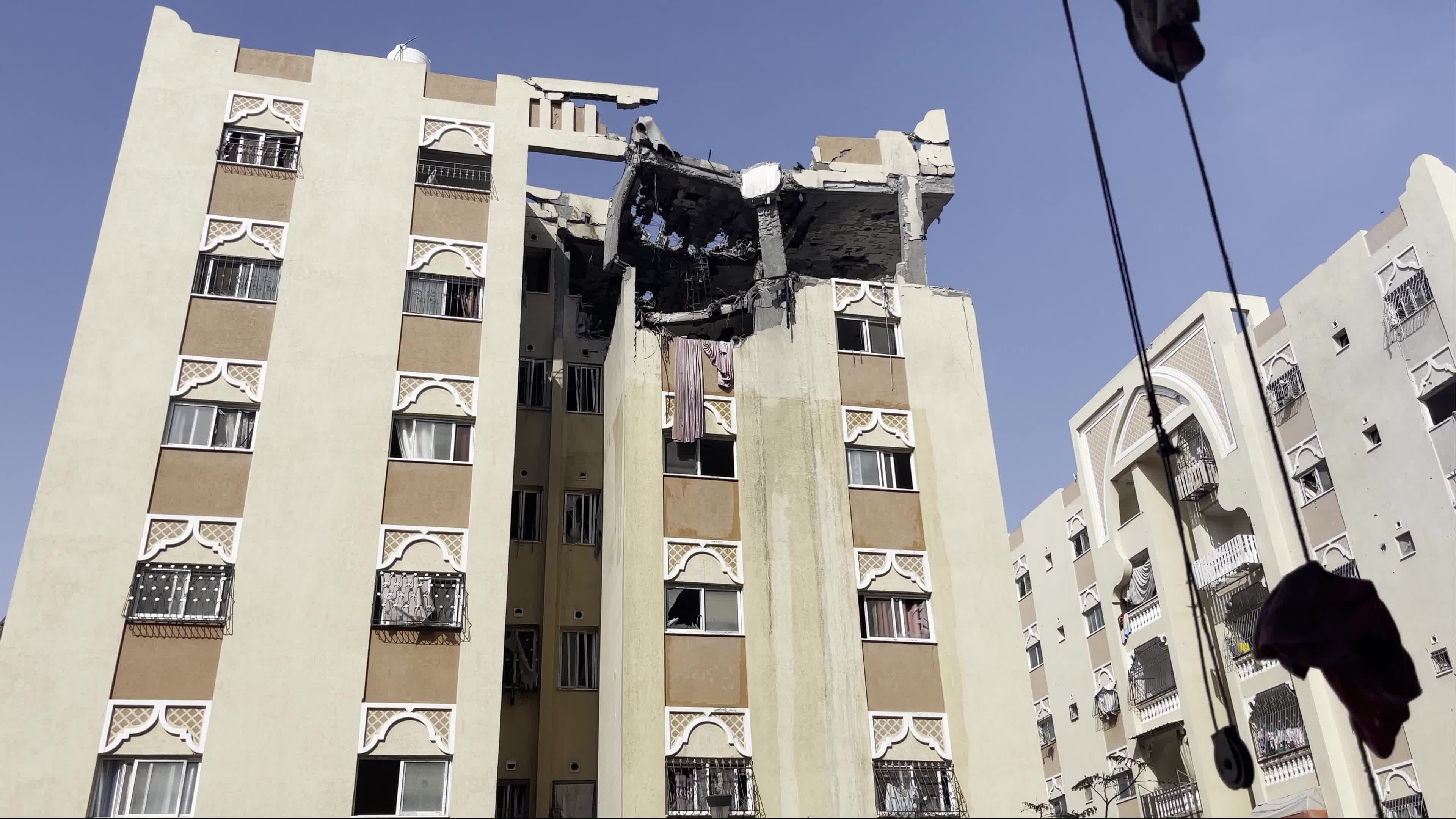 Aftermath of Israeli airstrike in Gaza, Palestine