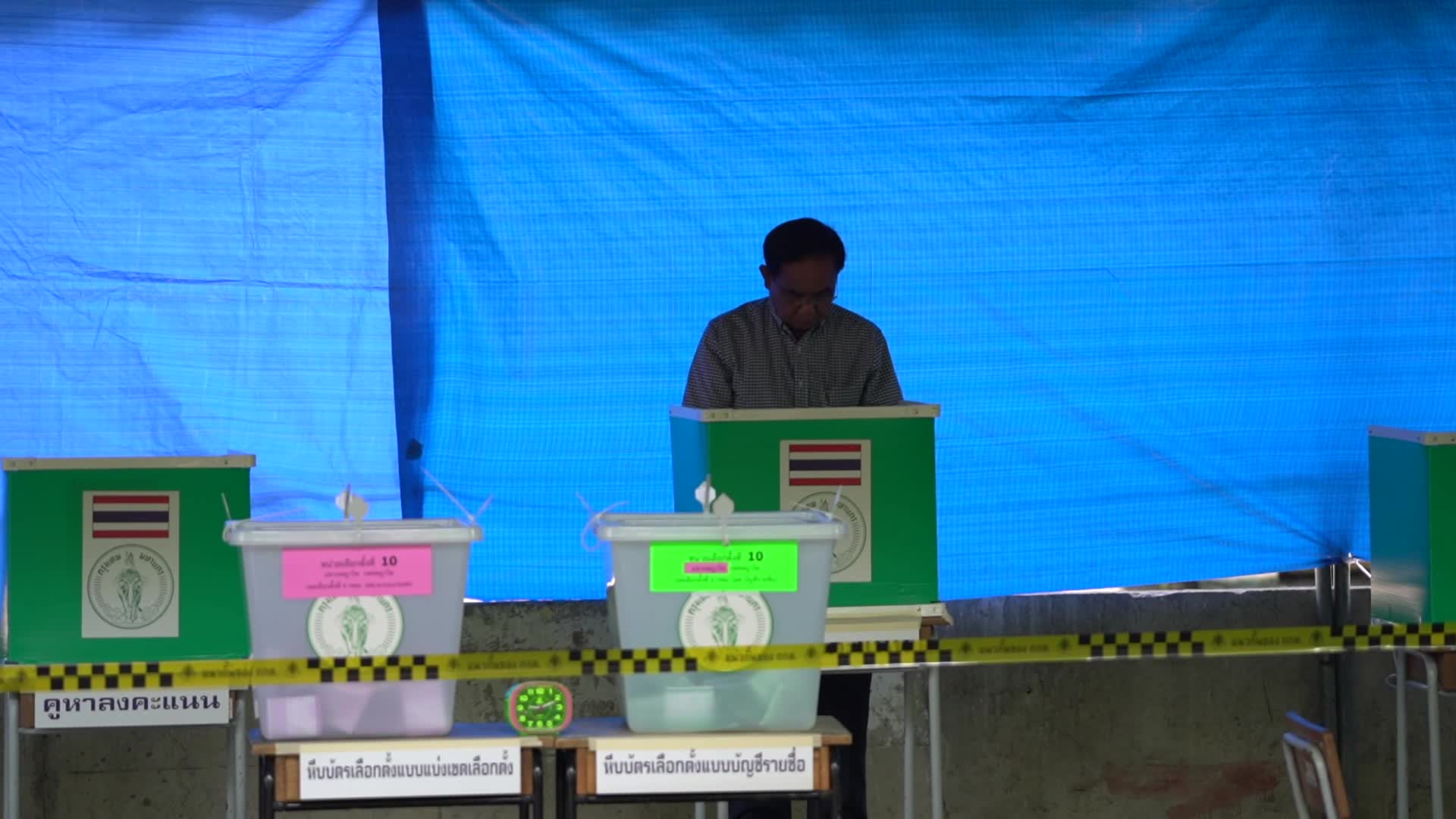 Thai Prime Minister Candidate United Thai Nation Party's Prayut Chan-o-cha Voting In Bangkok, Thailand 2023.