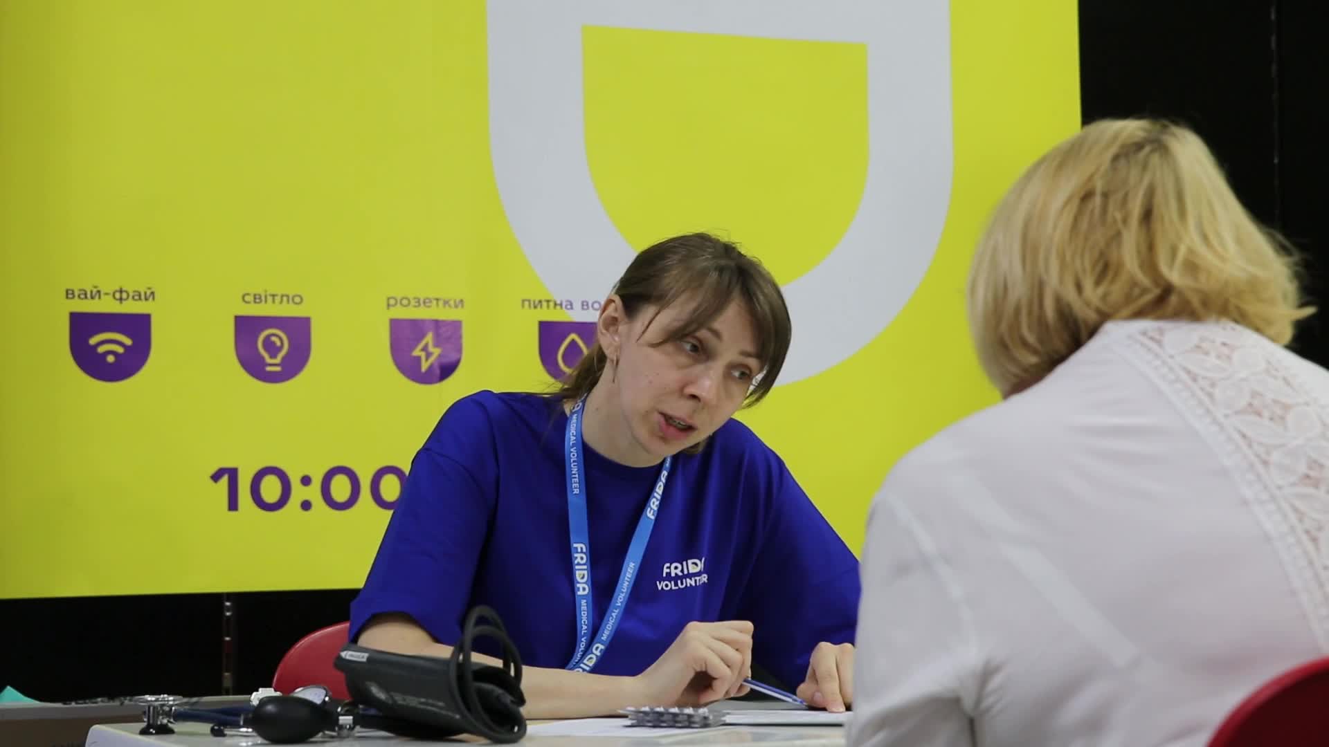Volunteers provide medical help for internal refugees in Ukraine