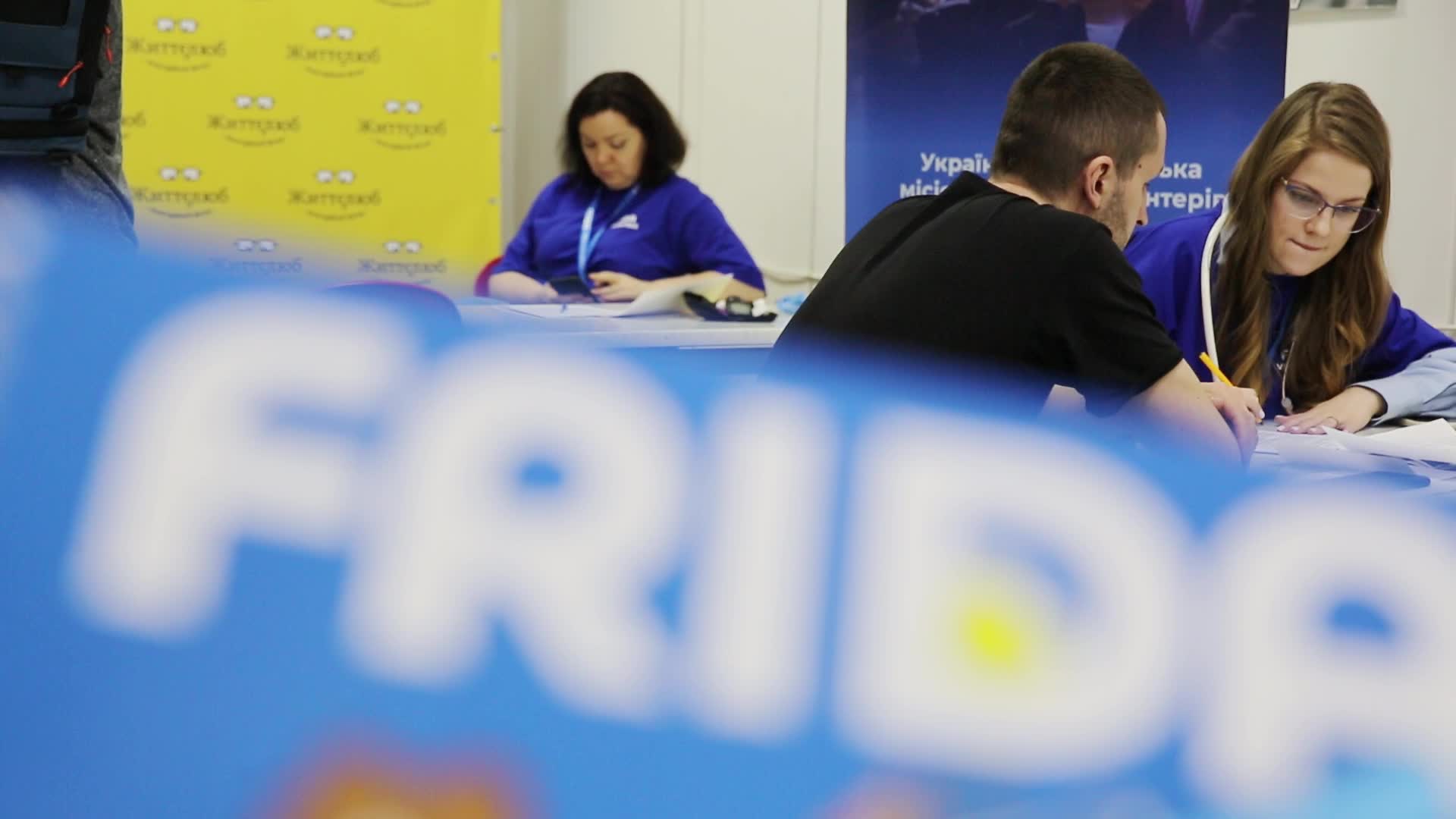 Volunteers provide medical help for internal refugees in Ukraine