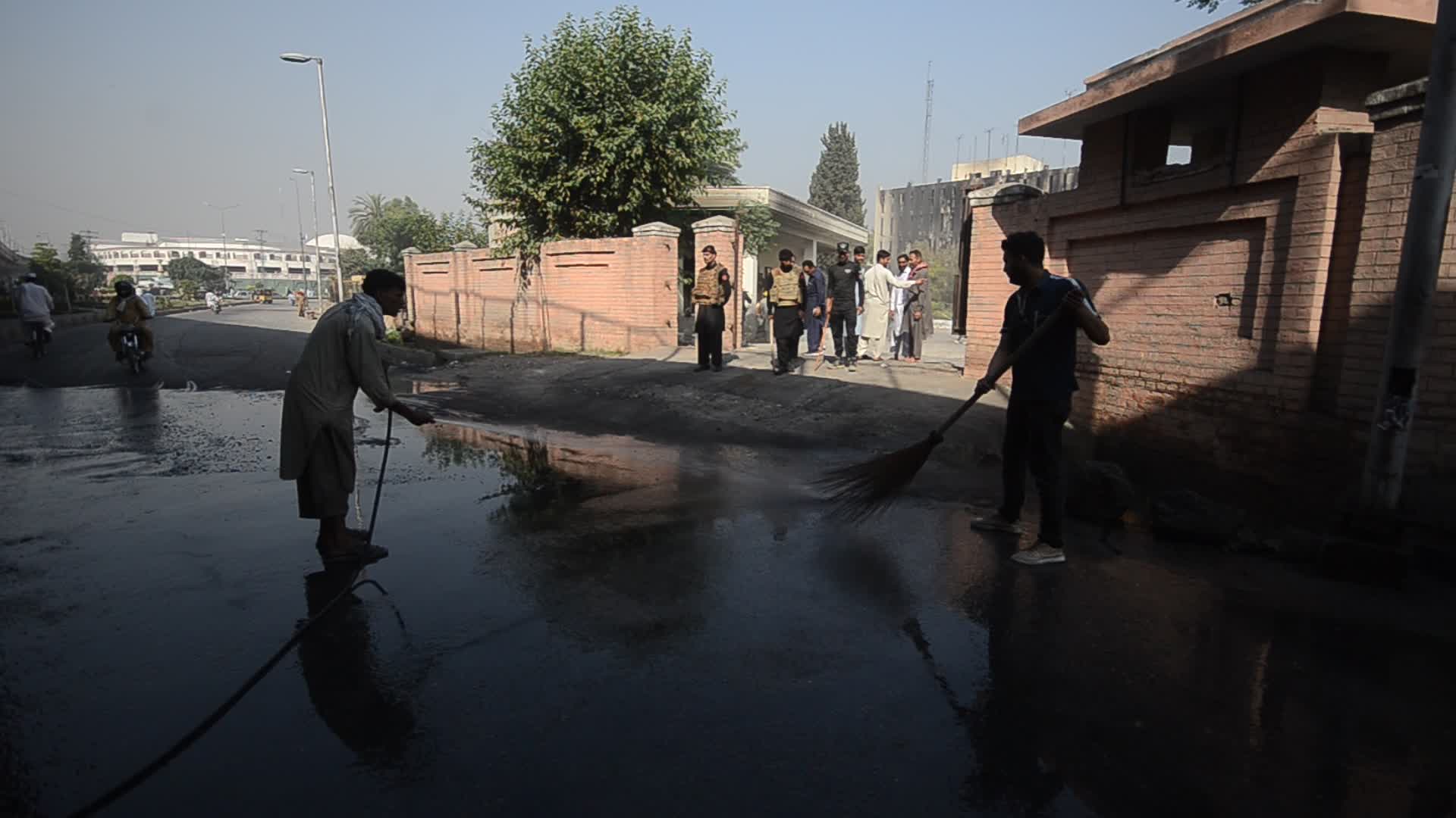 Aftermath of violent protests following arrest of former Pakistani PM Imran Khan
