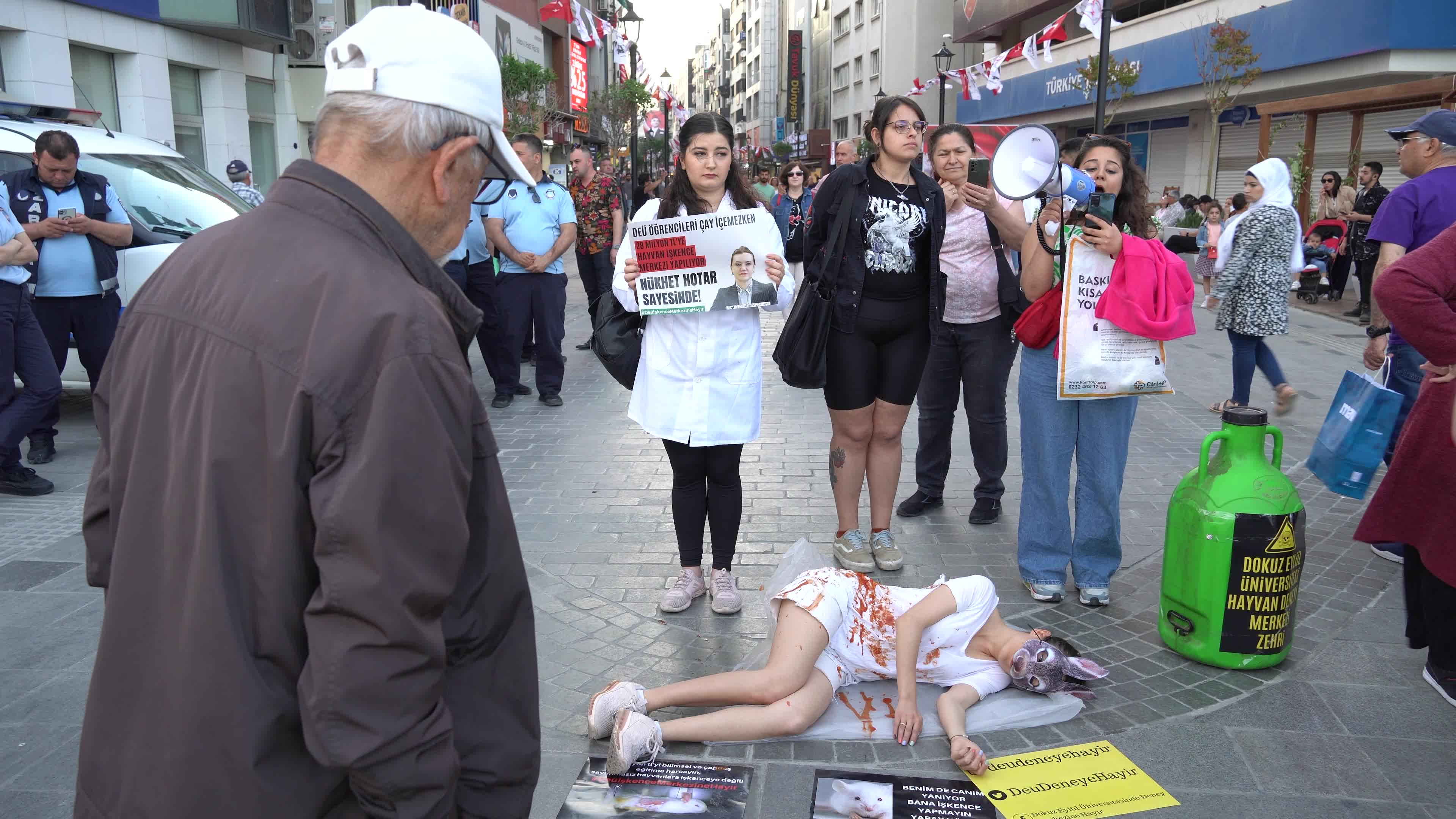 Vegan Protest For Animal Experiment Center, Izmir, Turkey