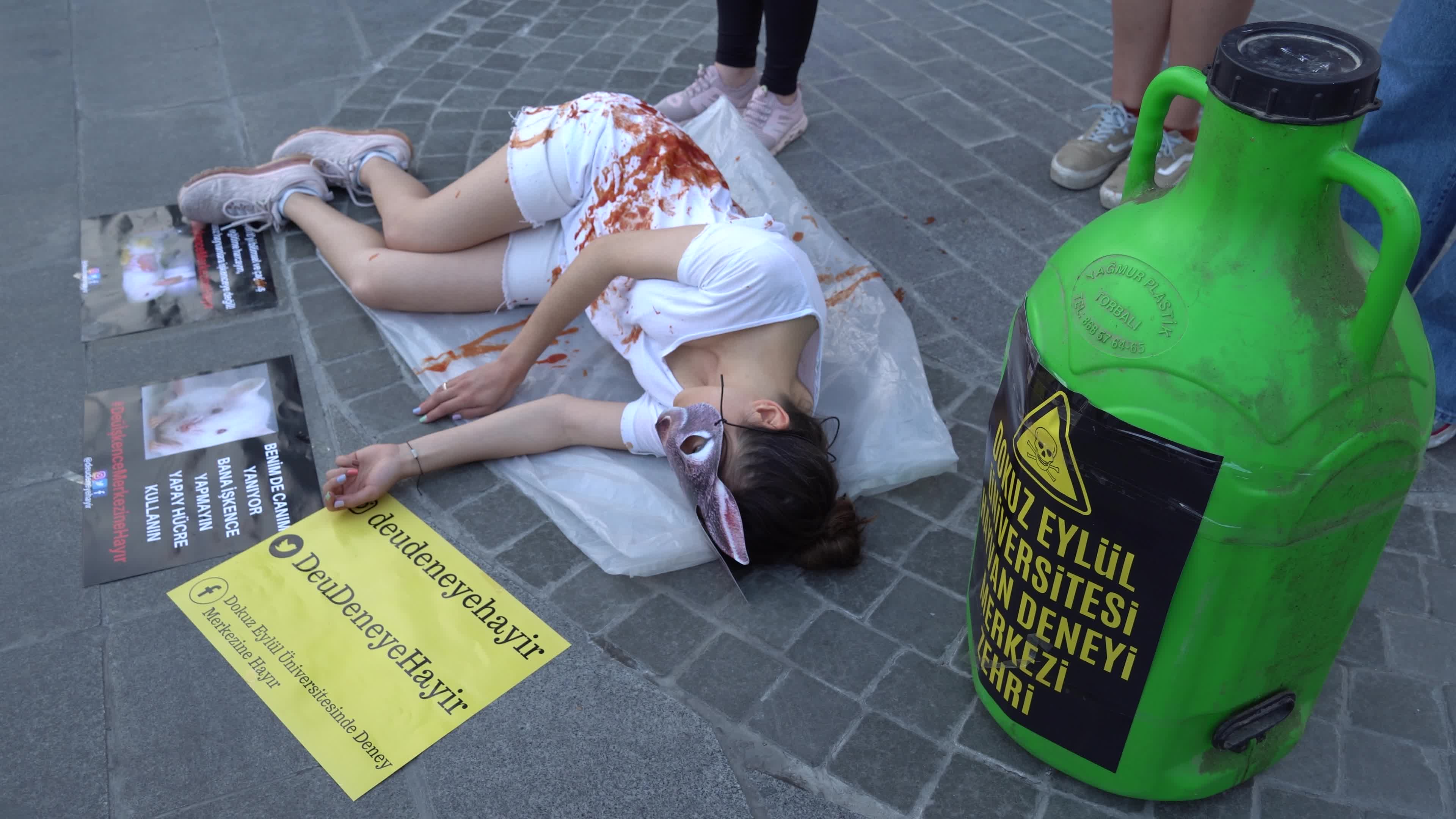 Vegan Protest For Animal Experiment Center, Izmir, Turkey