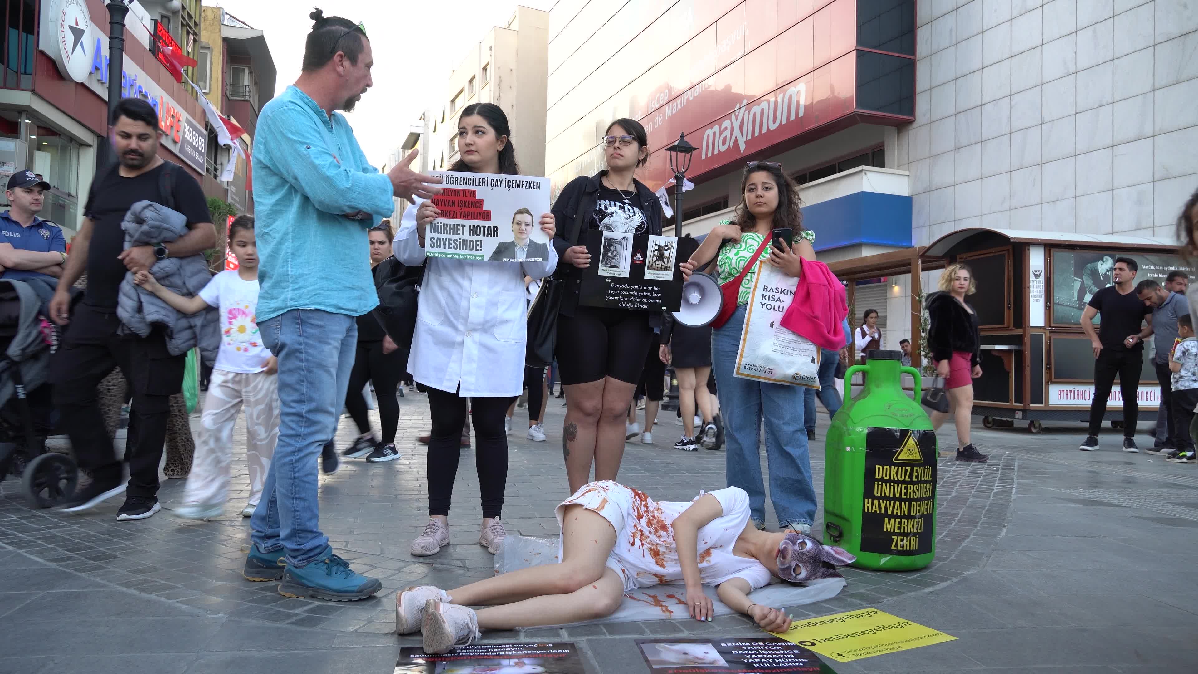 Vegan Protest For Animal Experiment Center, Izmir, Turkey
