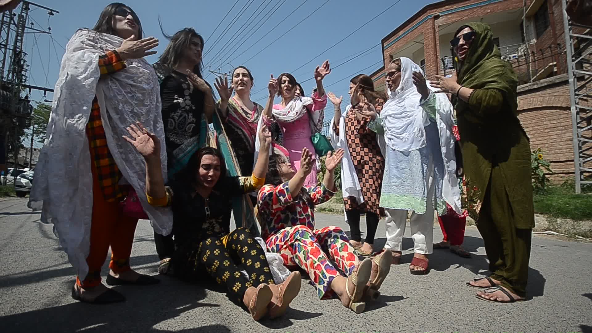 Members of transgender community protest in Peshawar
