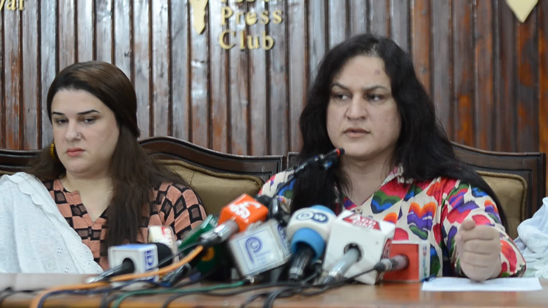Representative of transgender community give press conference in Peshawar

