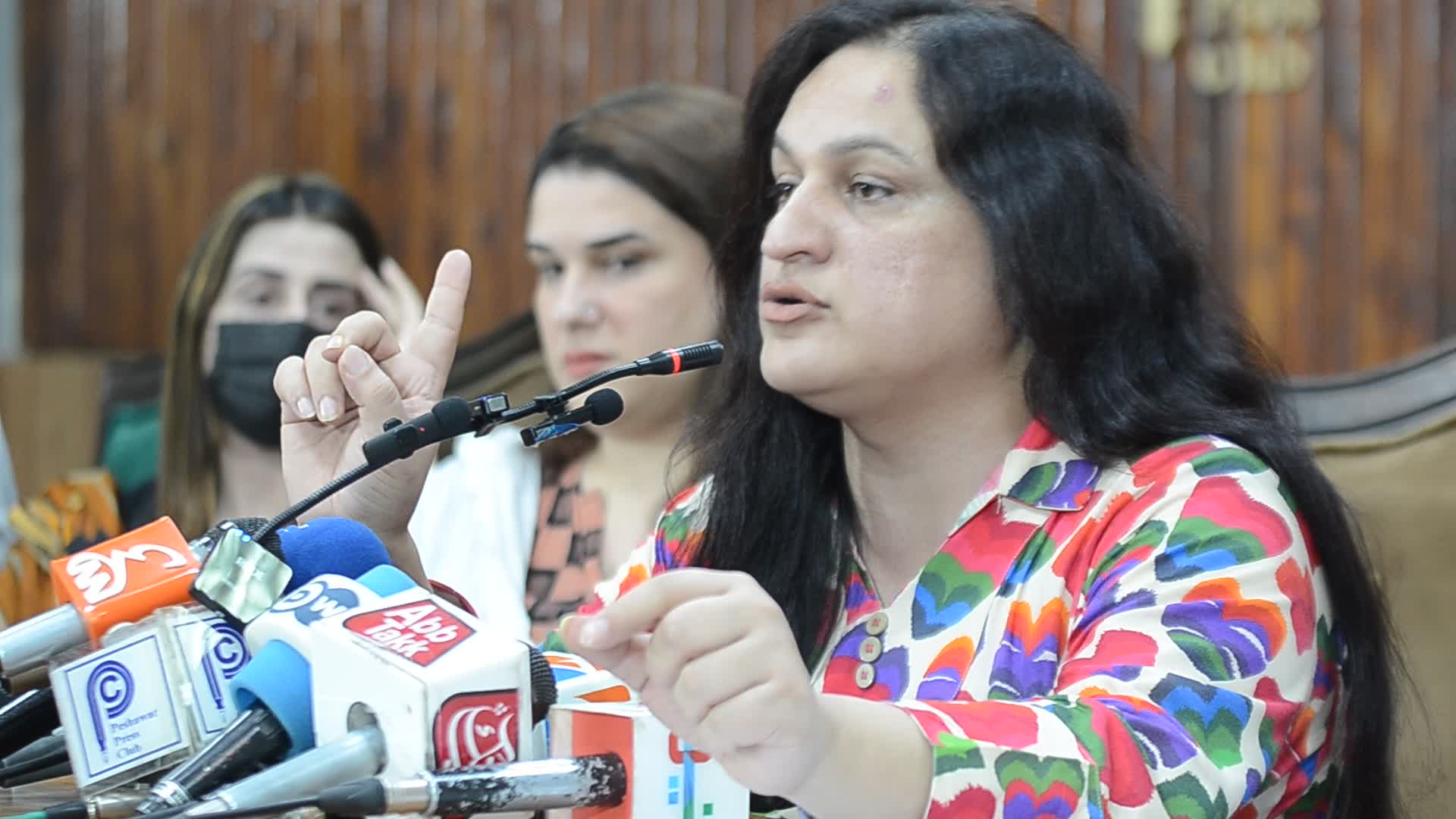 Representative of transgender community give press conference in Peshawar
