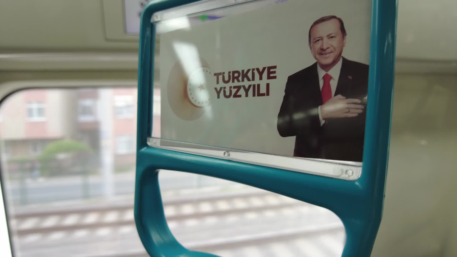 Recep Tayyip Erdoğan handle in Istanbul subway