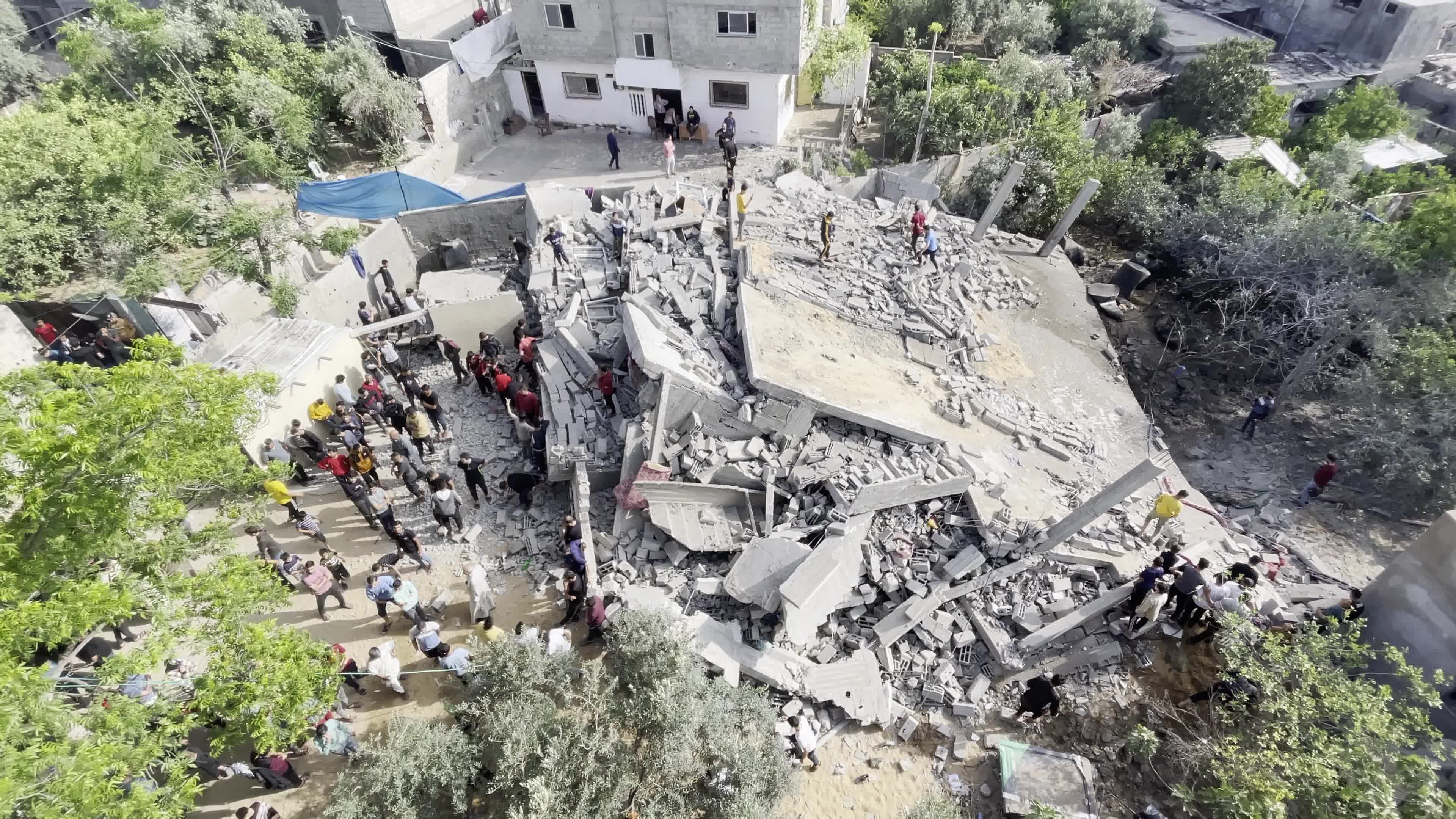 Aftermath of Israeli Air Strike In Gaza, Palestine