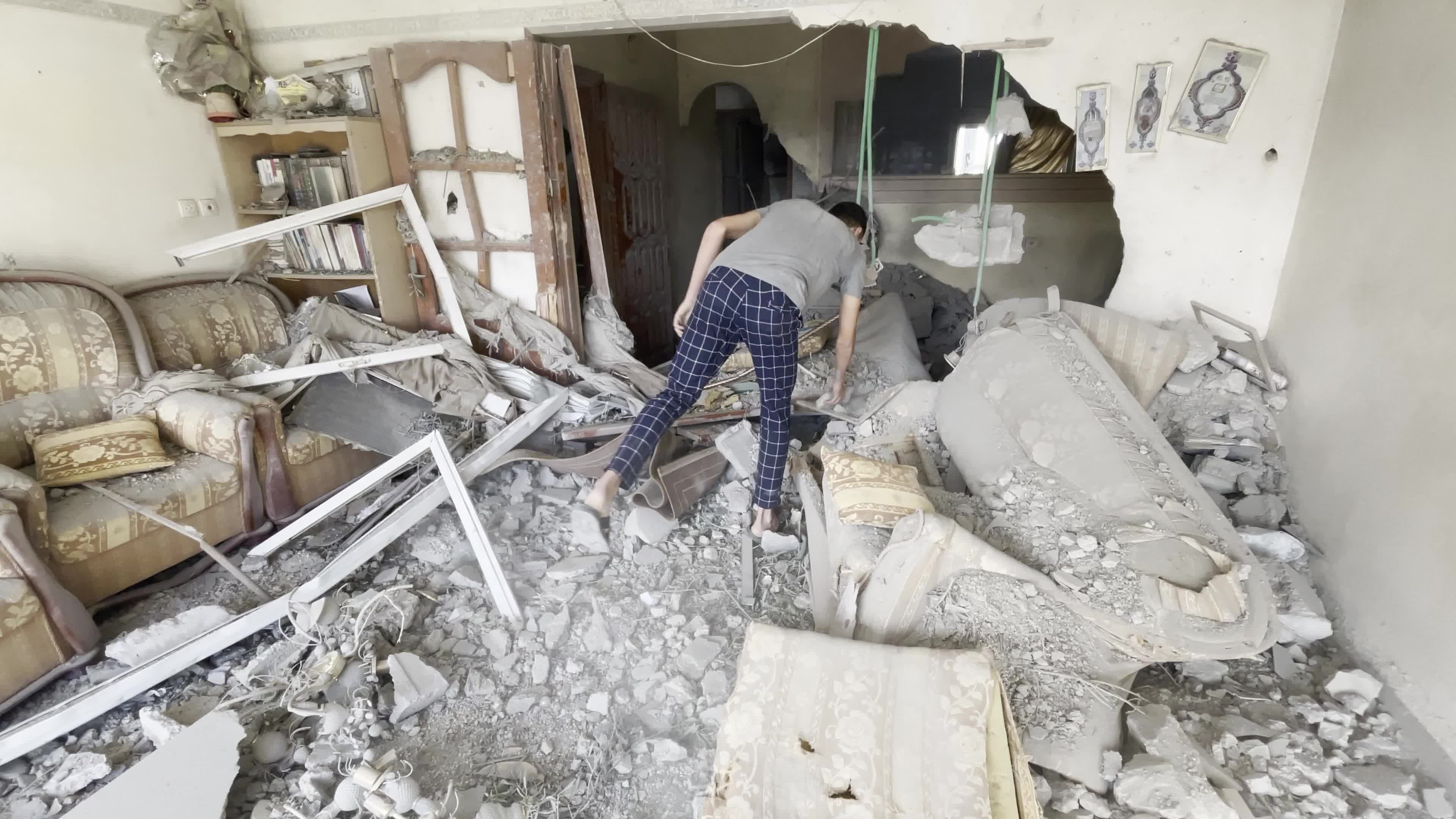 Aftermath of Israeli Air Strike In Gaza, Palestine