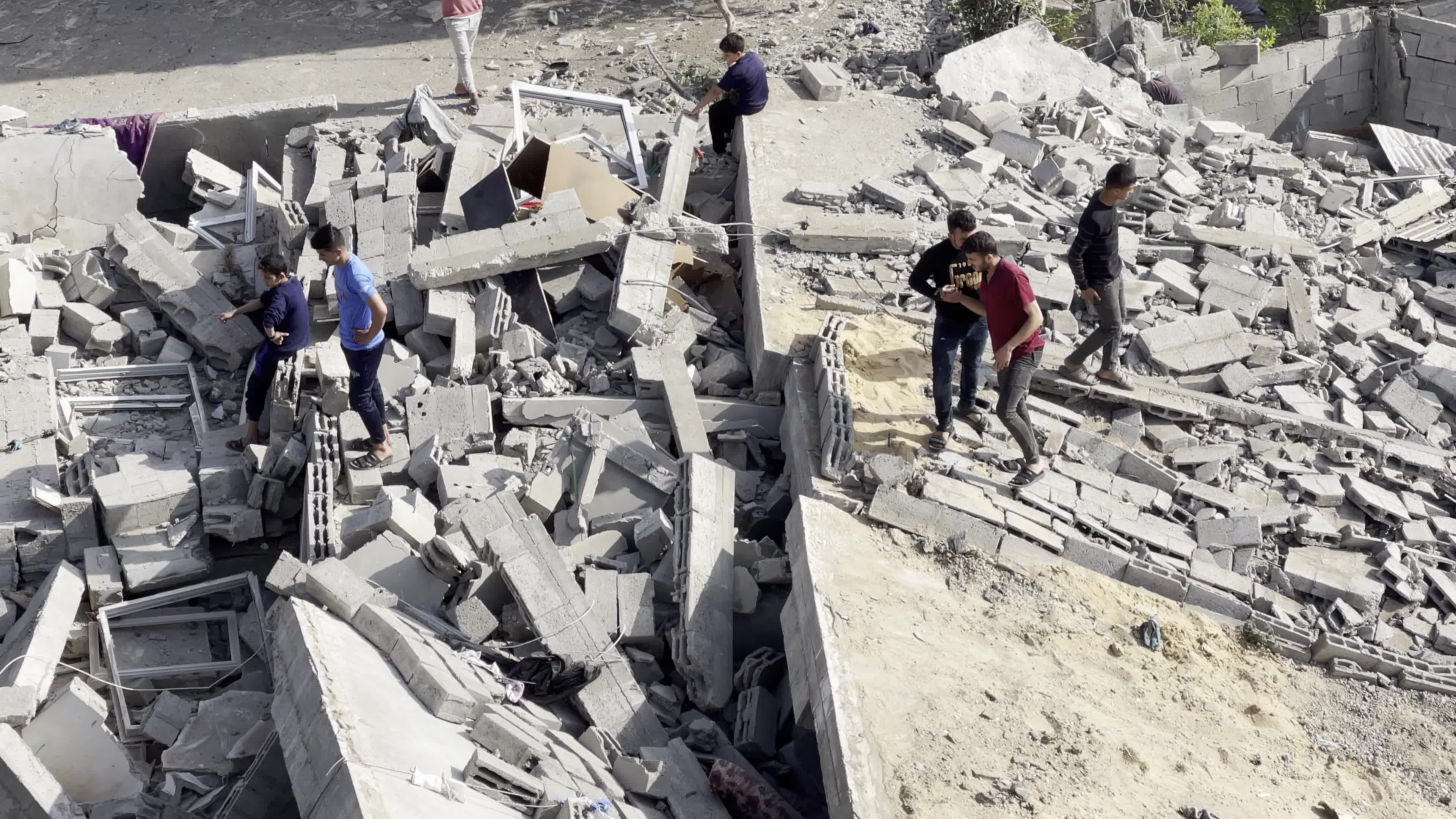Aftermath of Israeli Air Strike In Gaza, Palestine