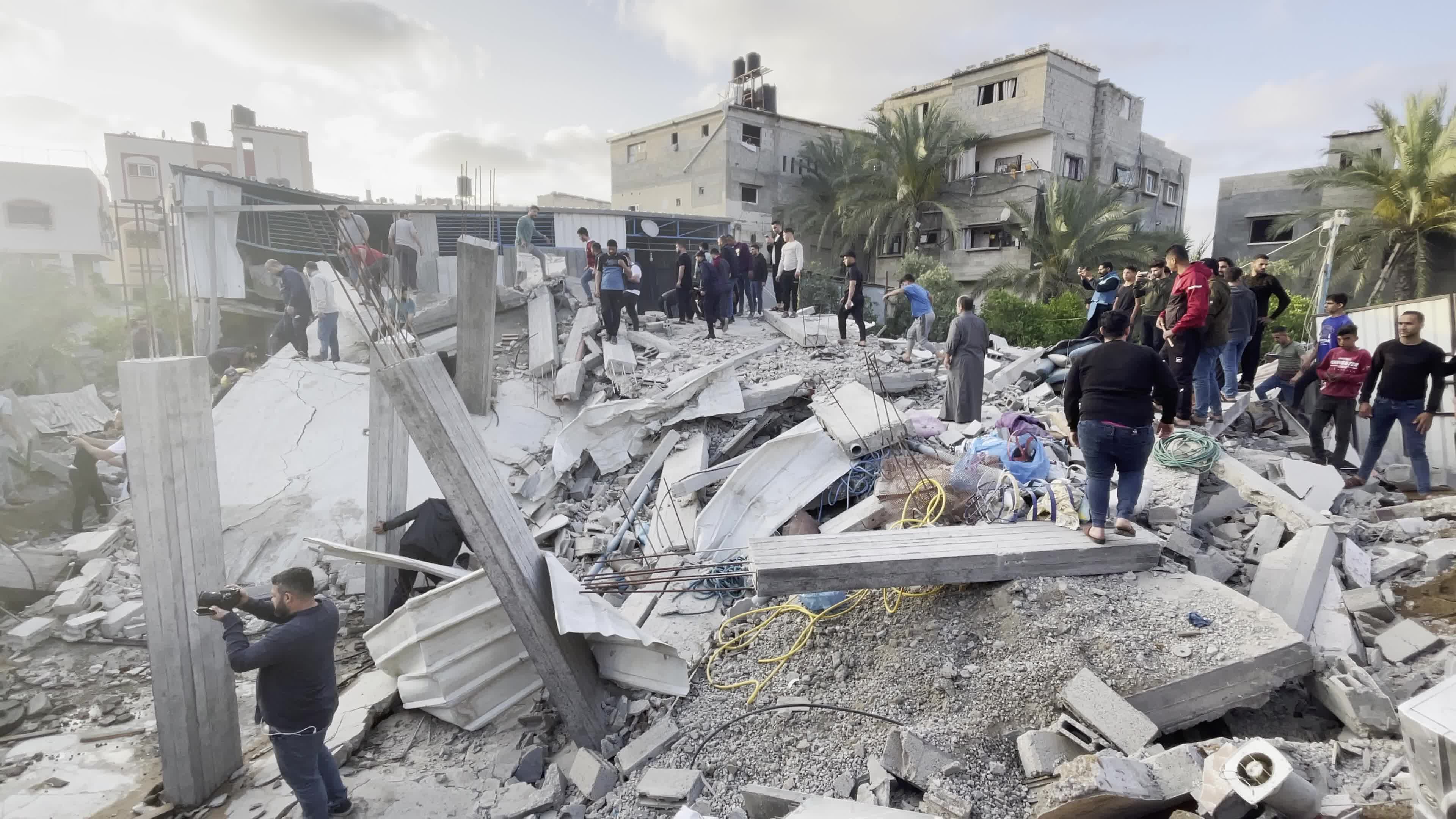 Aftermath of Israeli Air Strike In Gaza, Palestine