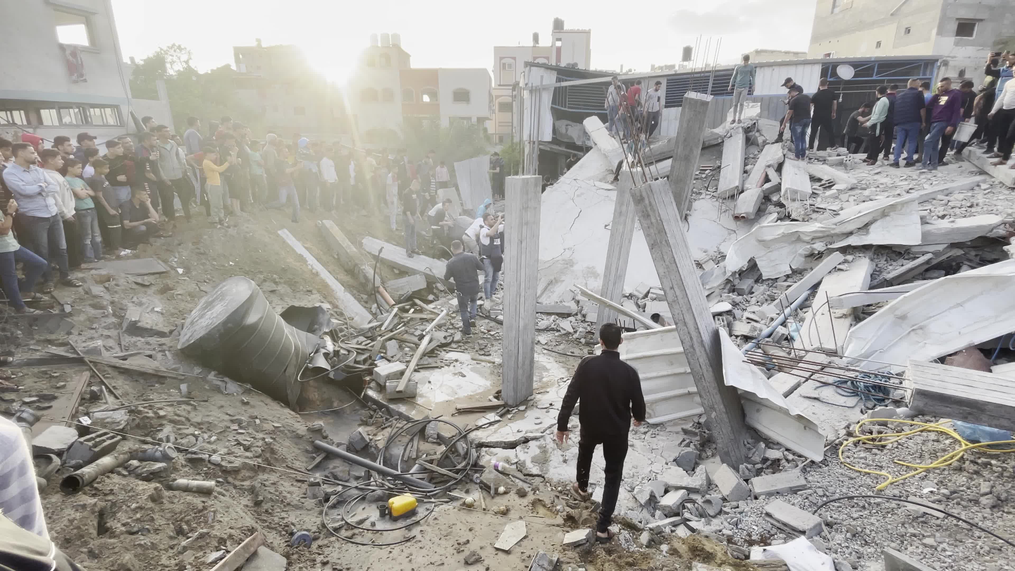 Aftermath of Israeli Air Strike In Gaza, Palestine